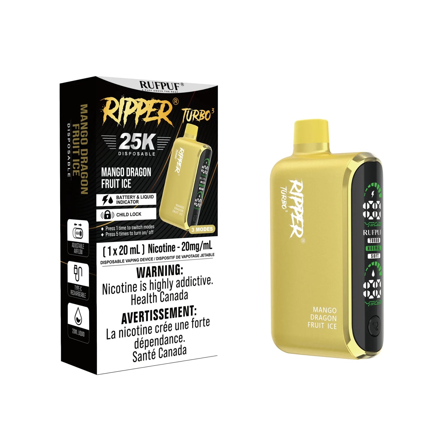 RUFPUF RIPPER TURBO 3 25K PUFFS
