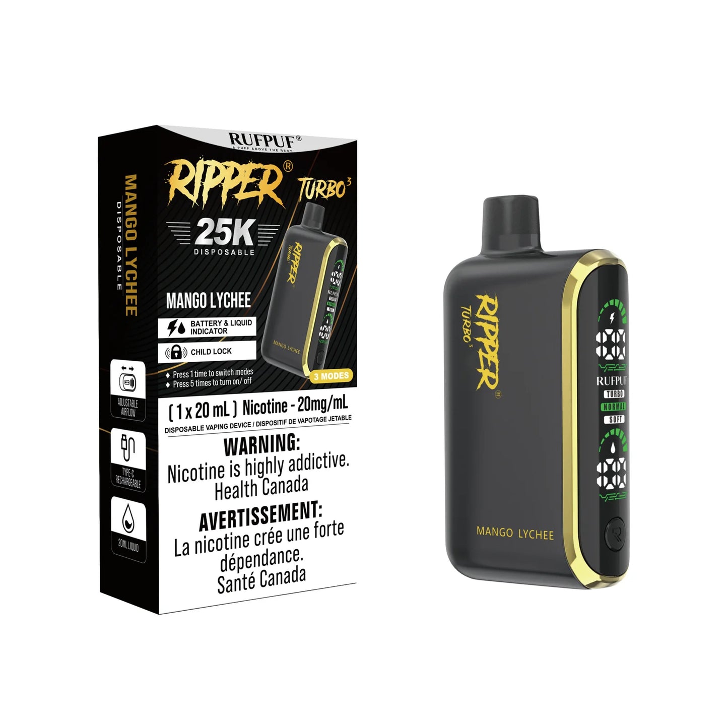 RUFPUF RIPPER TURBO 3 25K PUFFS