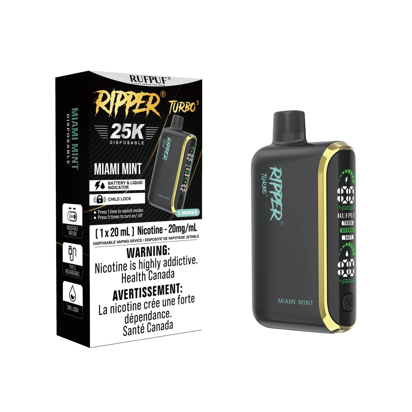 RUFPUF RIPPER TURBO 3 25K PUFFS