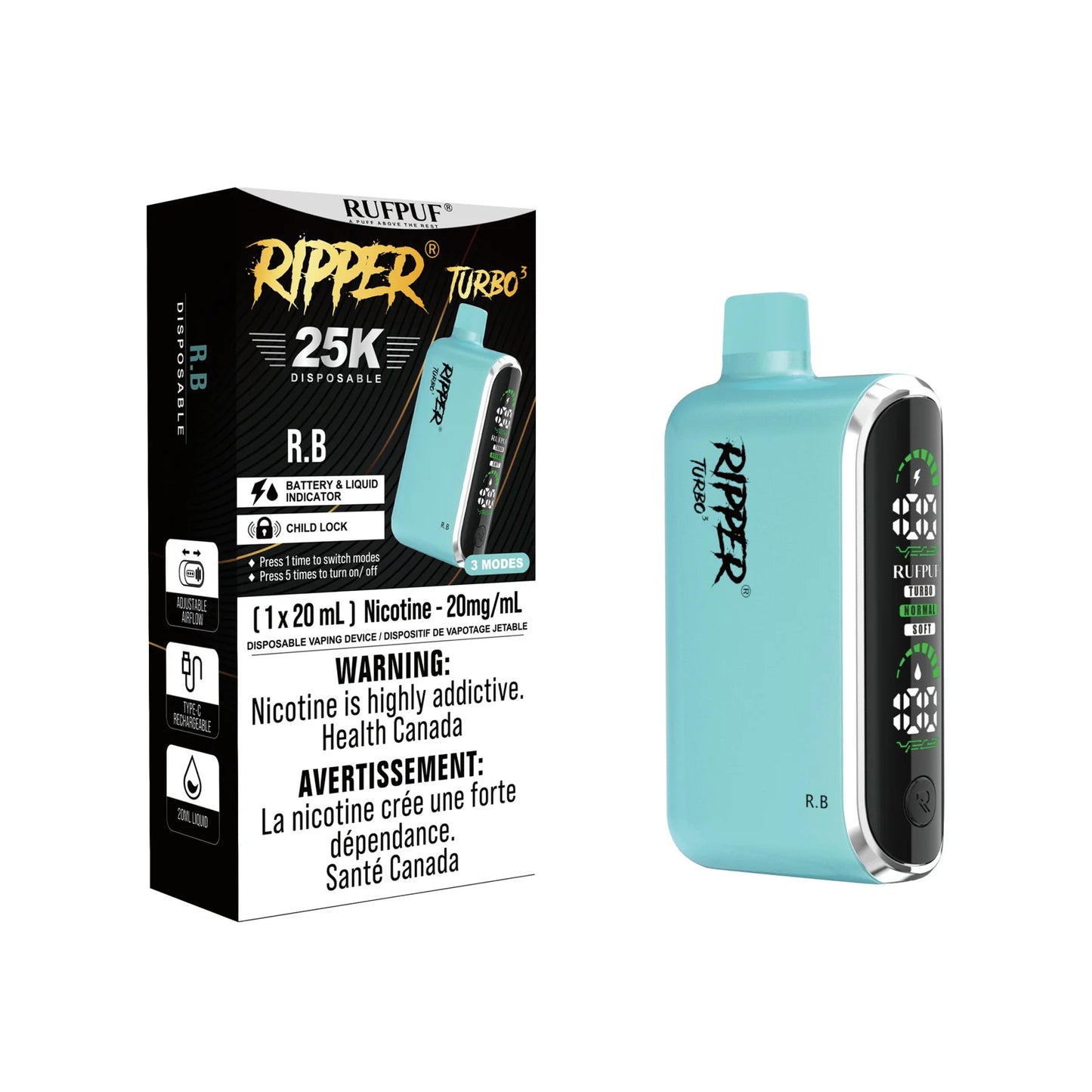 RUFPUF RIPPER TURBO 3 25K PUFFS