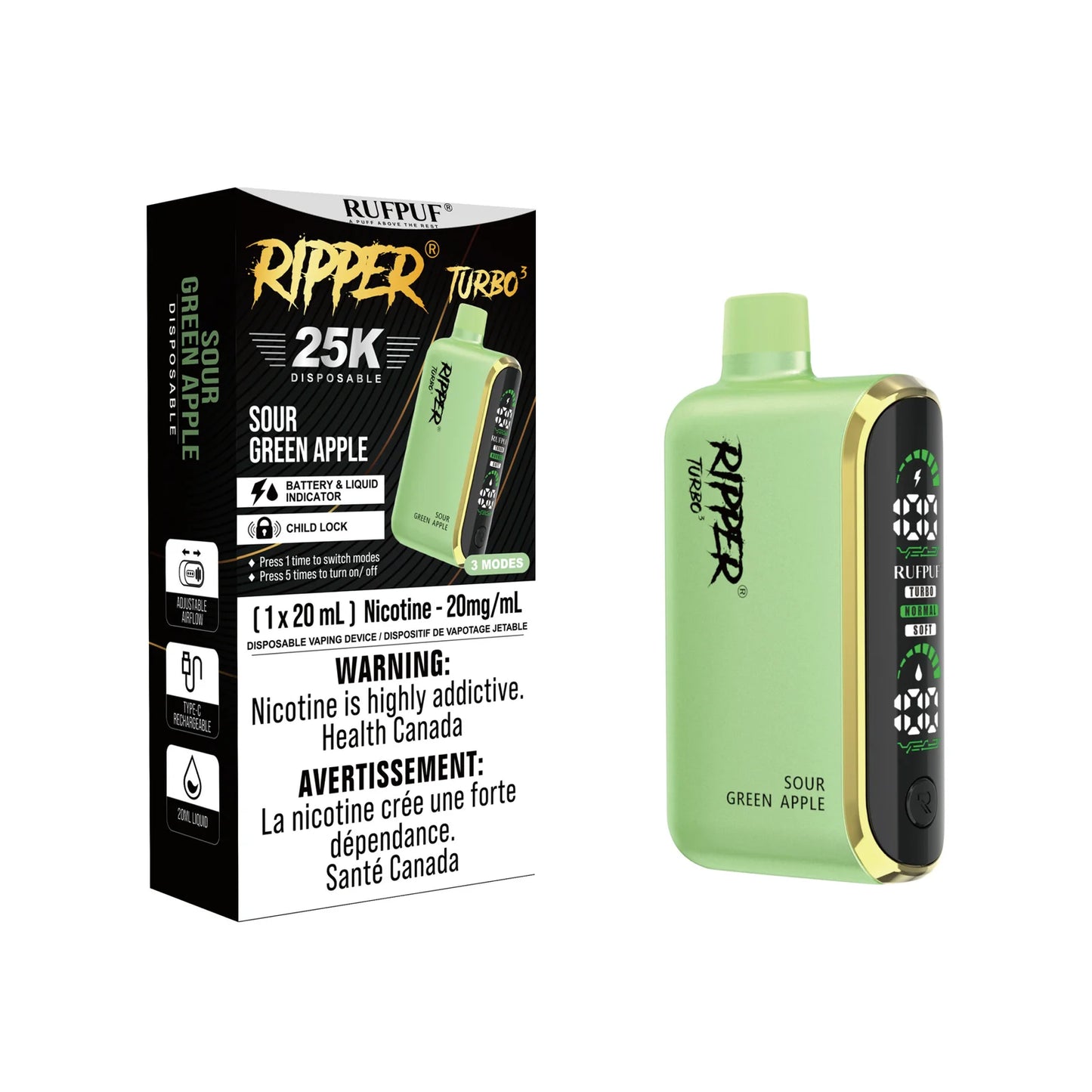RUFPUF RIPPER TURBO 3 25K PUFFS