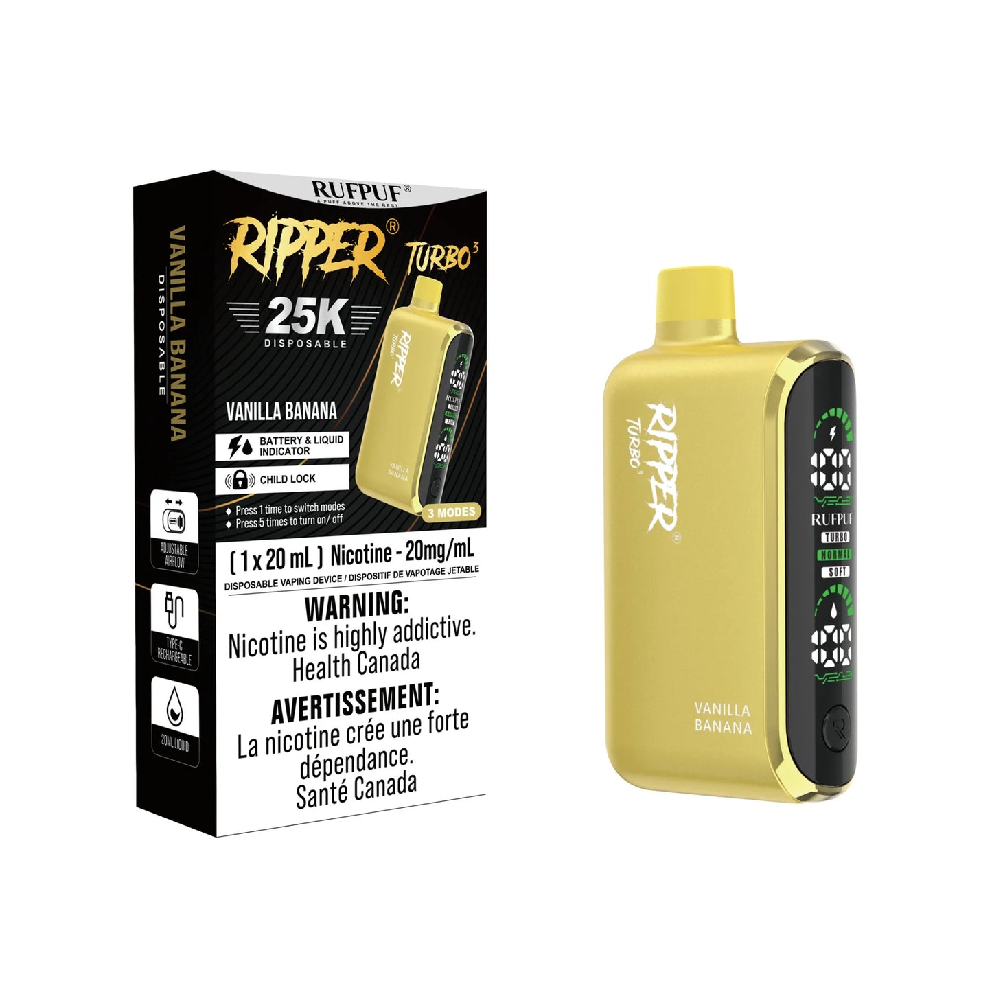 RUFPUF RIPPER TURBO 3 25K PUFFS