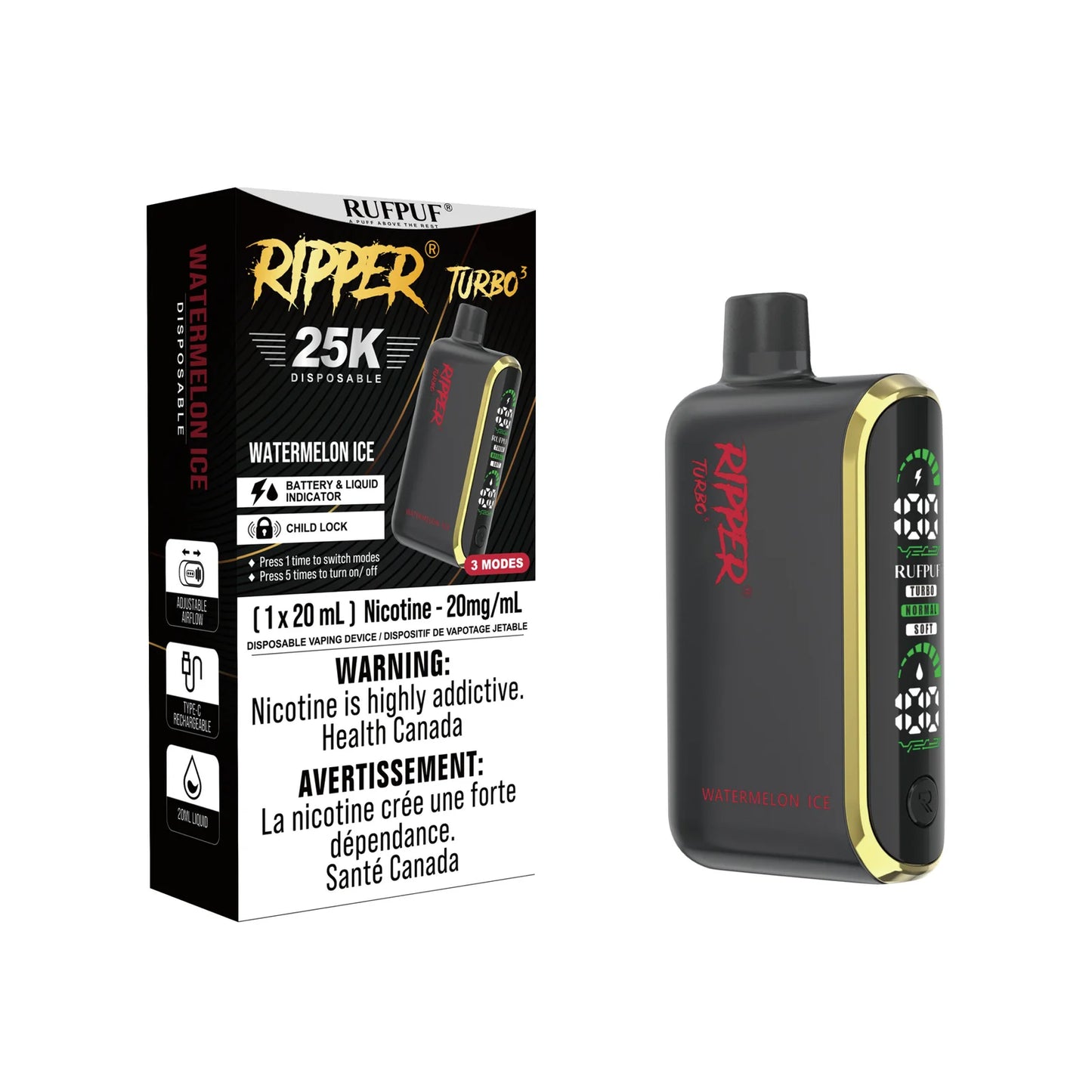 RUFPUF RIPPER TURBO 3 25K PUFFS