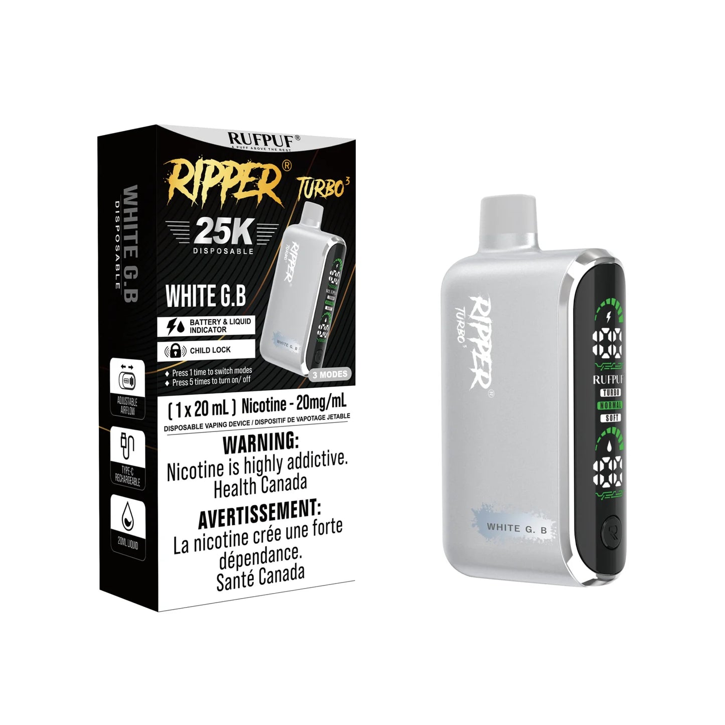 RUFPUF RIPPER TURBO 3 25K PUFFS