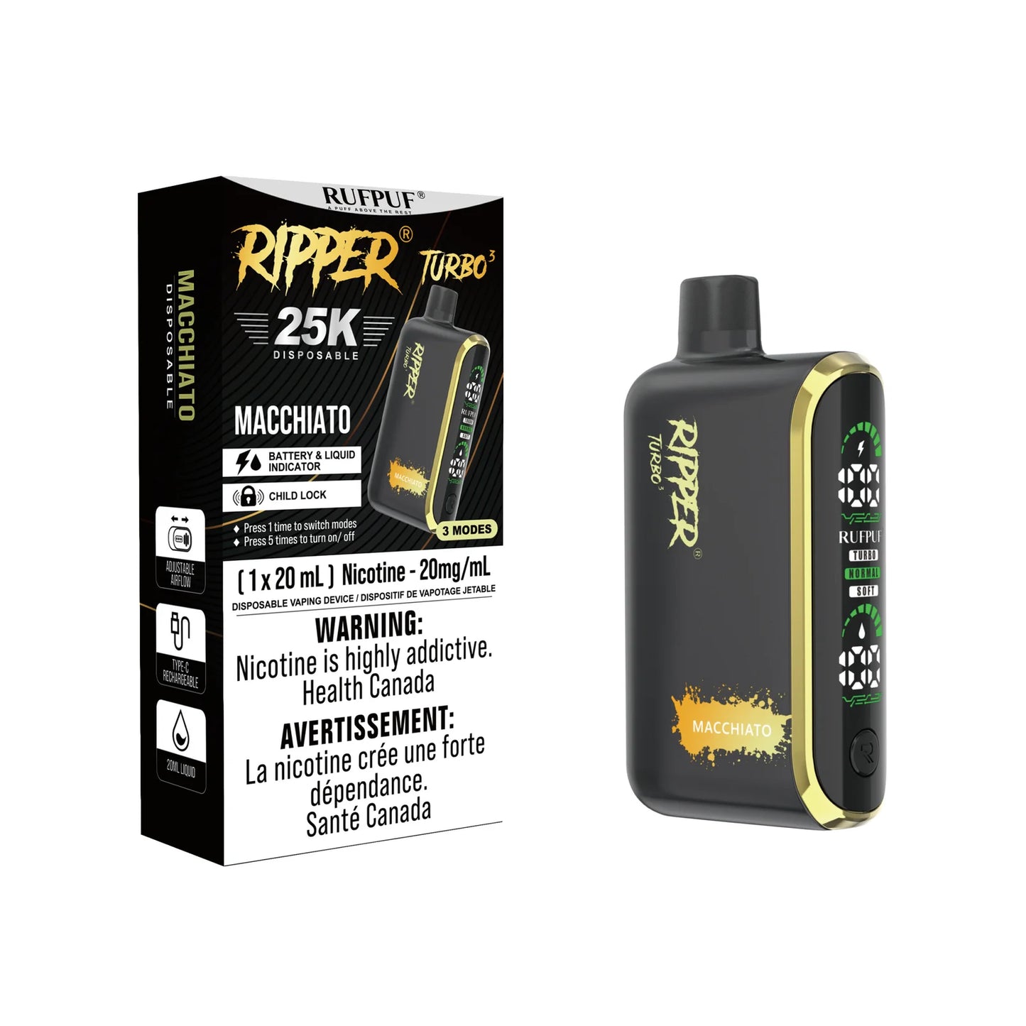 RUFPUF RIPPER TURBO 3 25K PUFFS