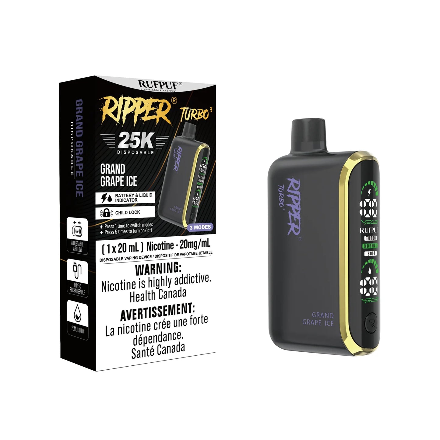 RUFPUF RIPPER TURBO 3 25K PUFFS