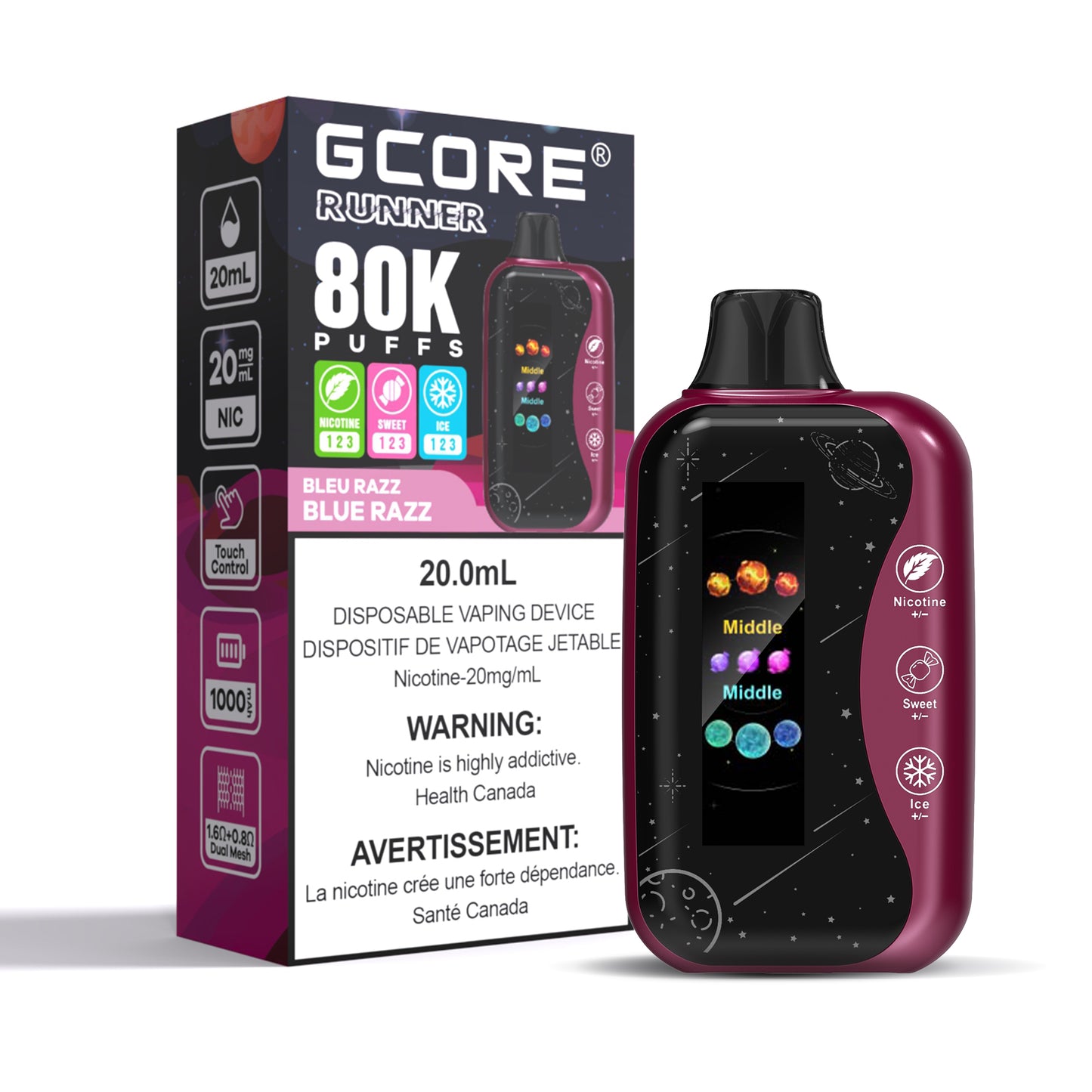 GCORE RUNNER 80K PUFFS (EXCISE AB)