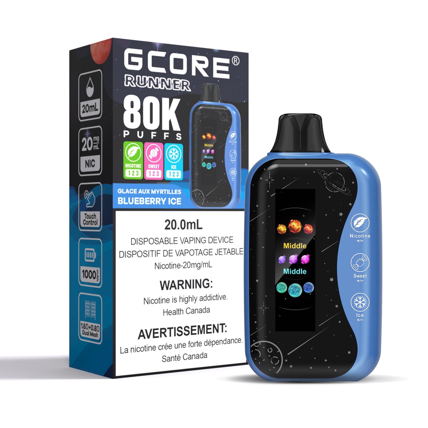 GCORE RUNNER 80K PUFFS (EXCISE AB)