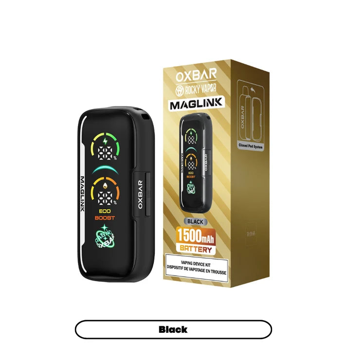 ROCKY VAPOR OXBAR MAGLINK 1500MAH BATTERY - BLACK