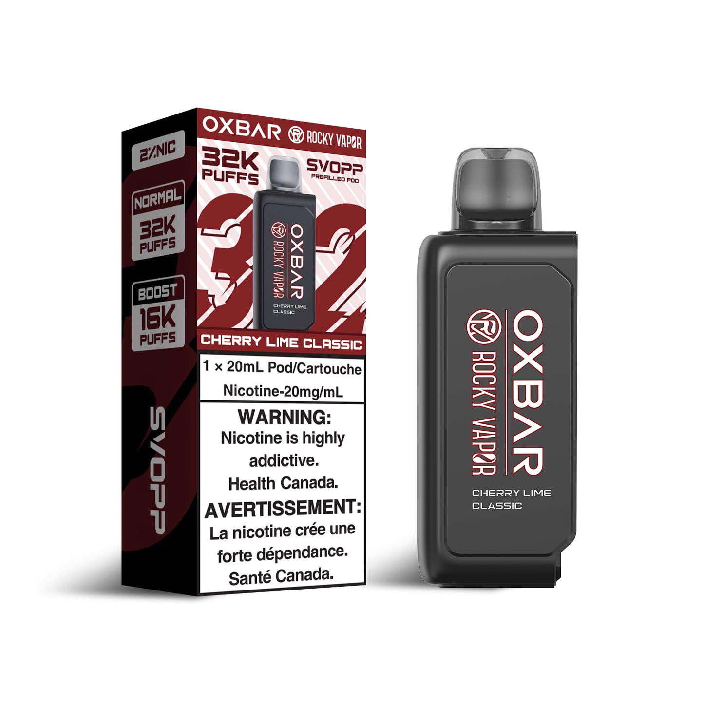SVOPP PODS ROCKY VAPOR OXBAR 32K PUFFS