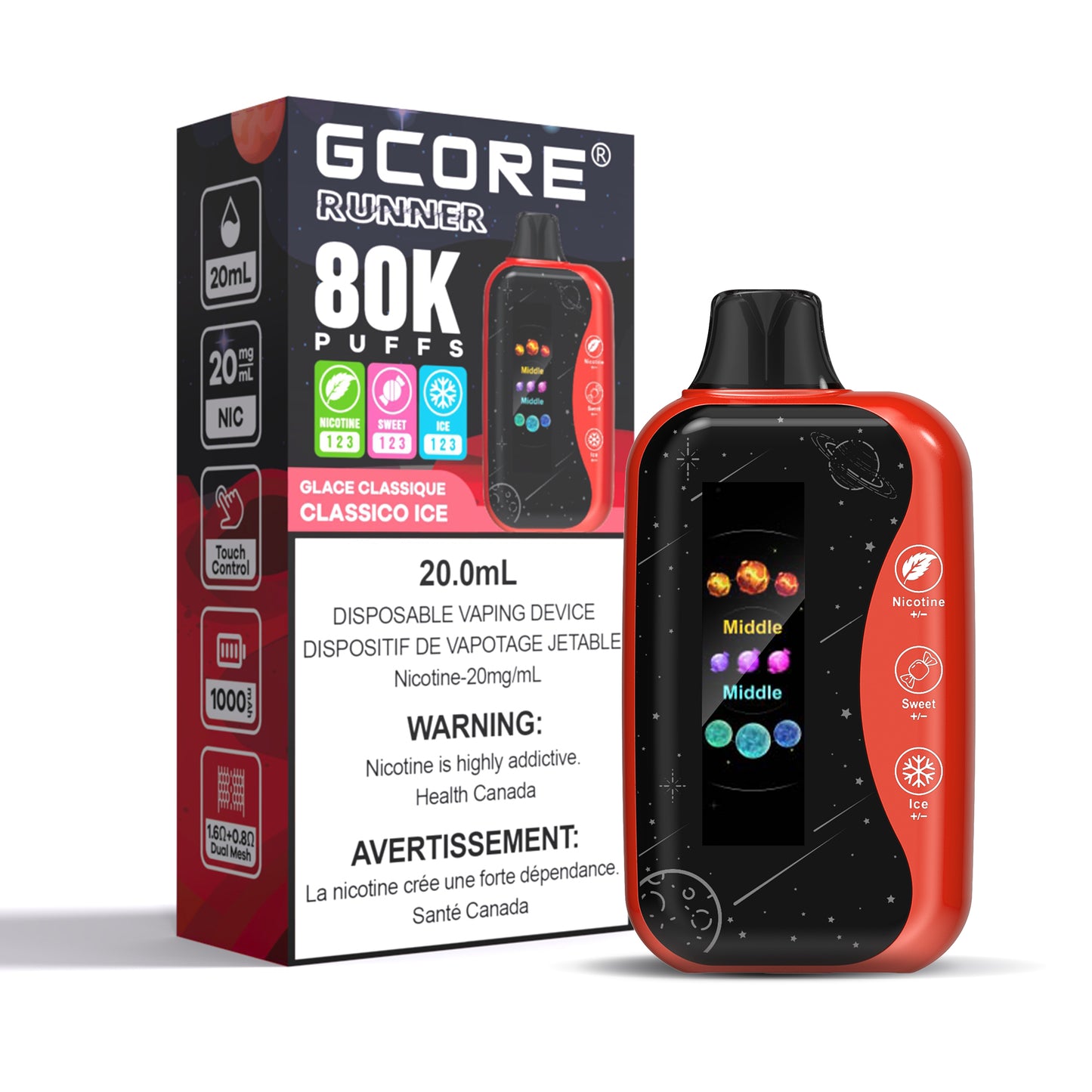GCORE RUNNER 80K PUFFS (EXCISE AB)