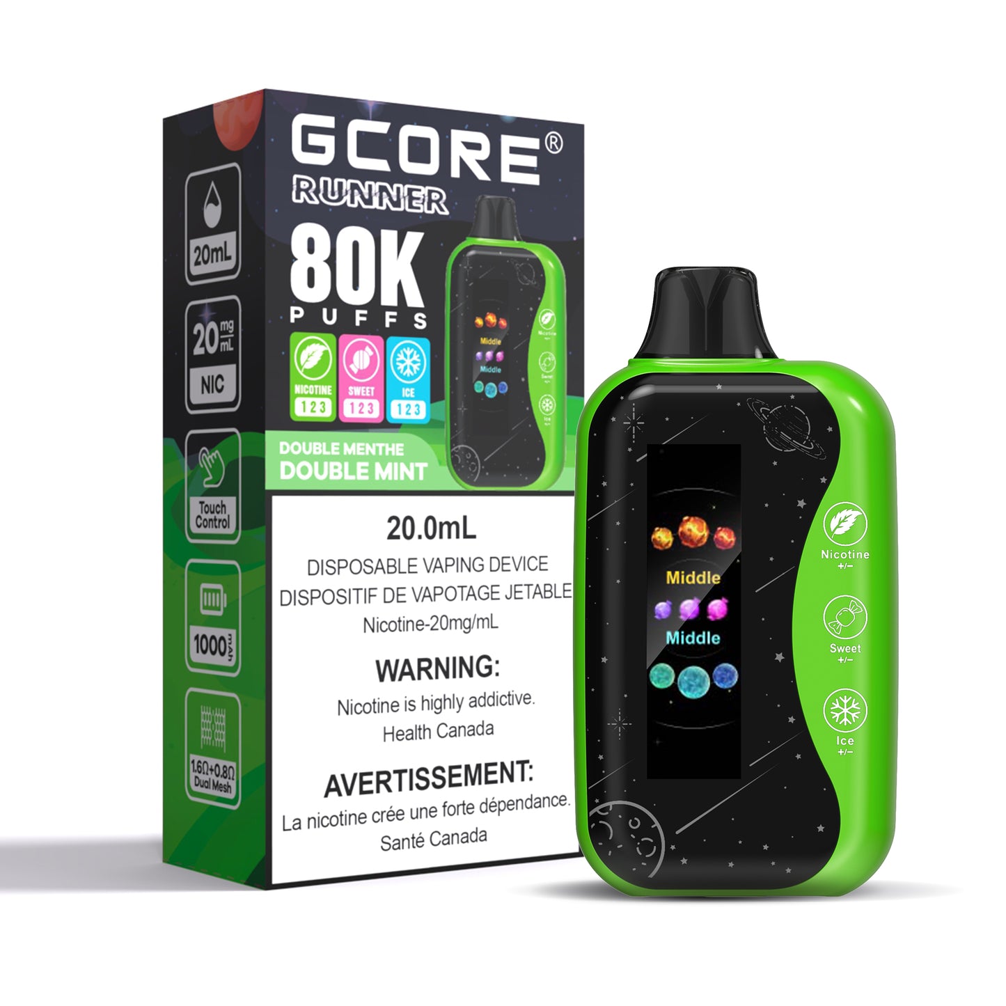 GCORE RUNNER 80K PUFFS (EXCISE AB)