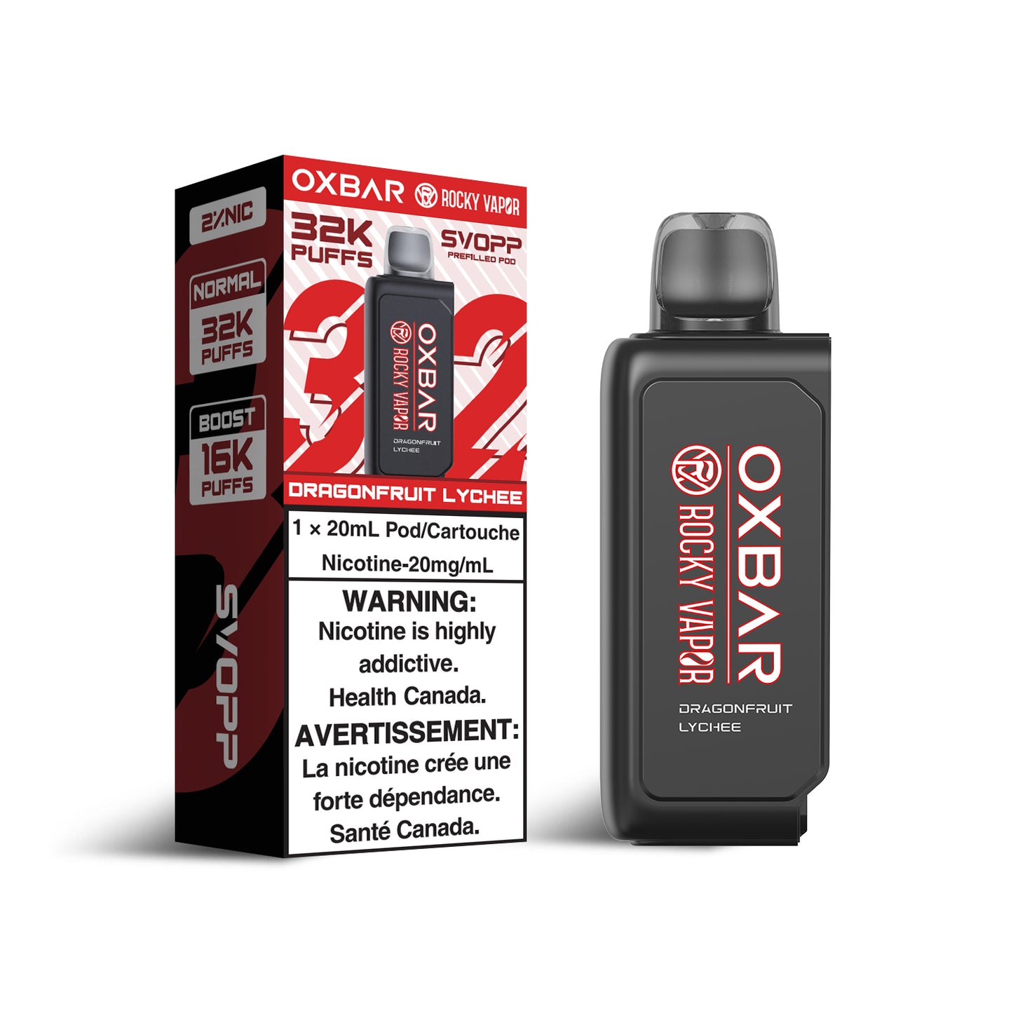 SVOPP PODS ROCKY VAPOR OXBAR 32K PUFFS