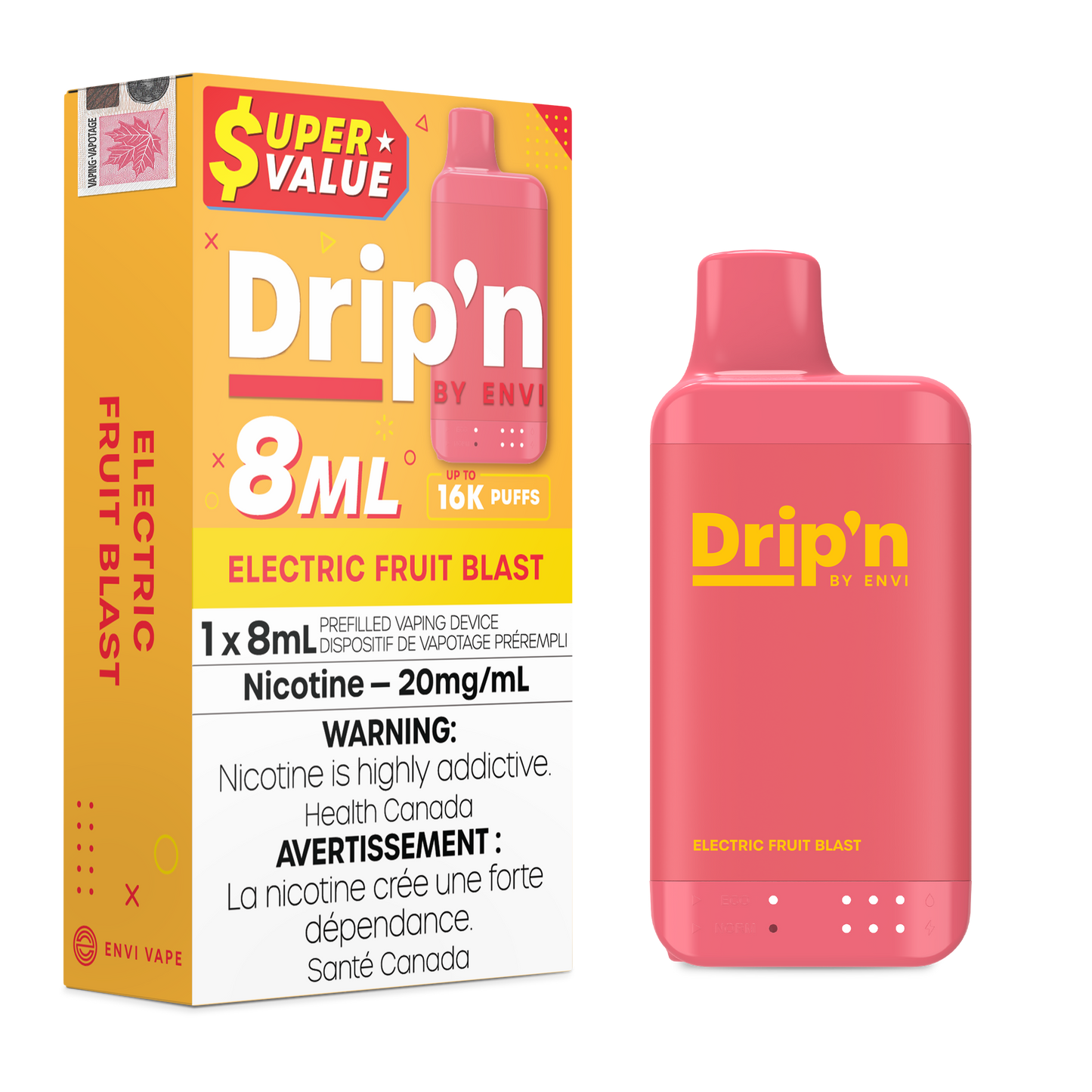 DRIP'N BY ENVI 8ML 16K PUFFS (EXCISE AB)