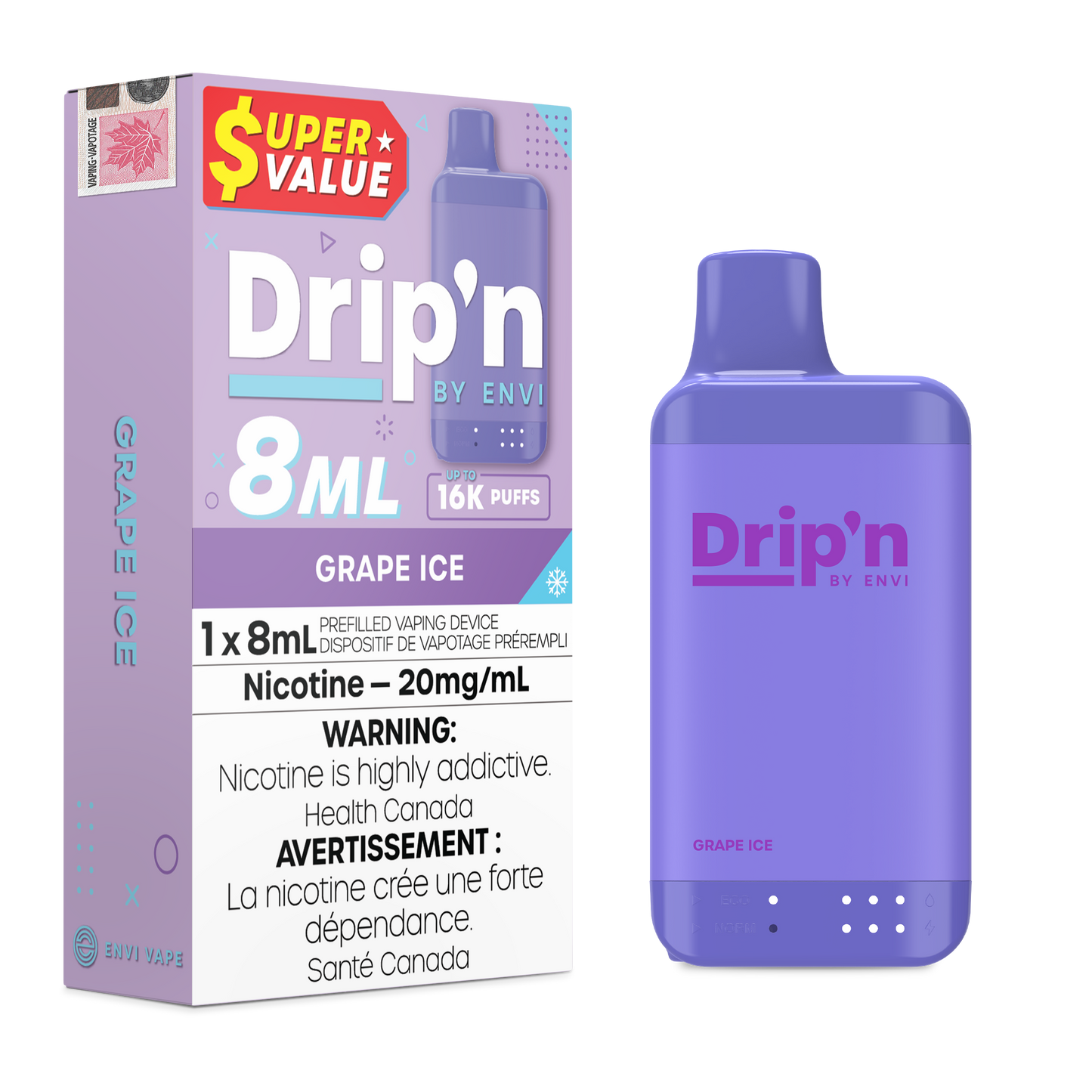 DRIP'N BY ENVI 8ML 16K PUFFS (EXCISE AB)