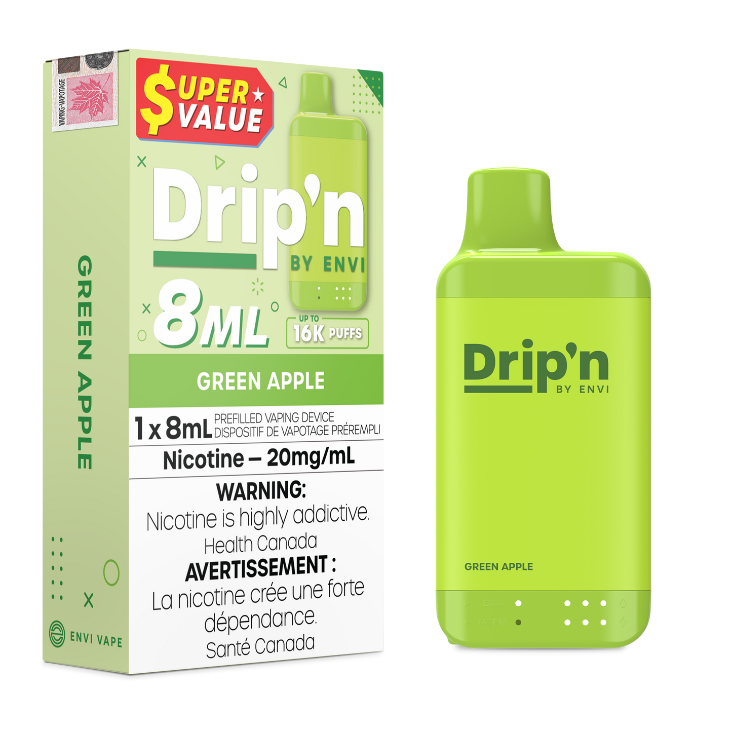 DRIP'N BY ENVI 8ML 16K PUFFS (EXCISE AB)