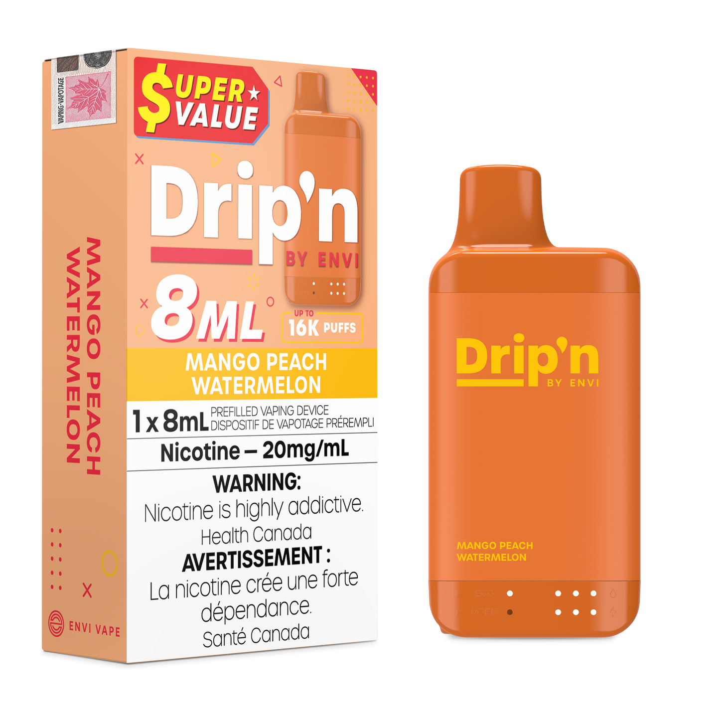 DRIP'N BY ENVI 8ML 16K PUFFS (EXCISE AB)