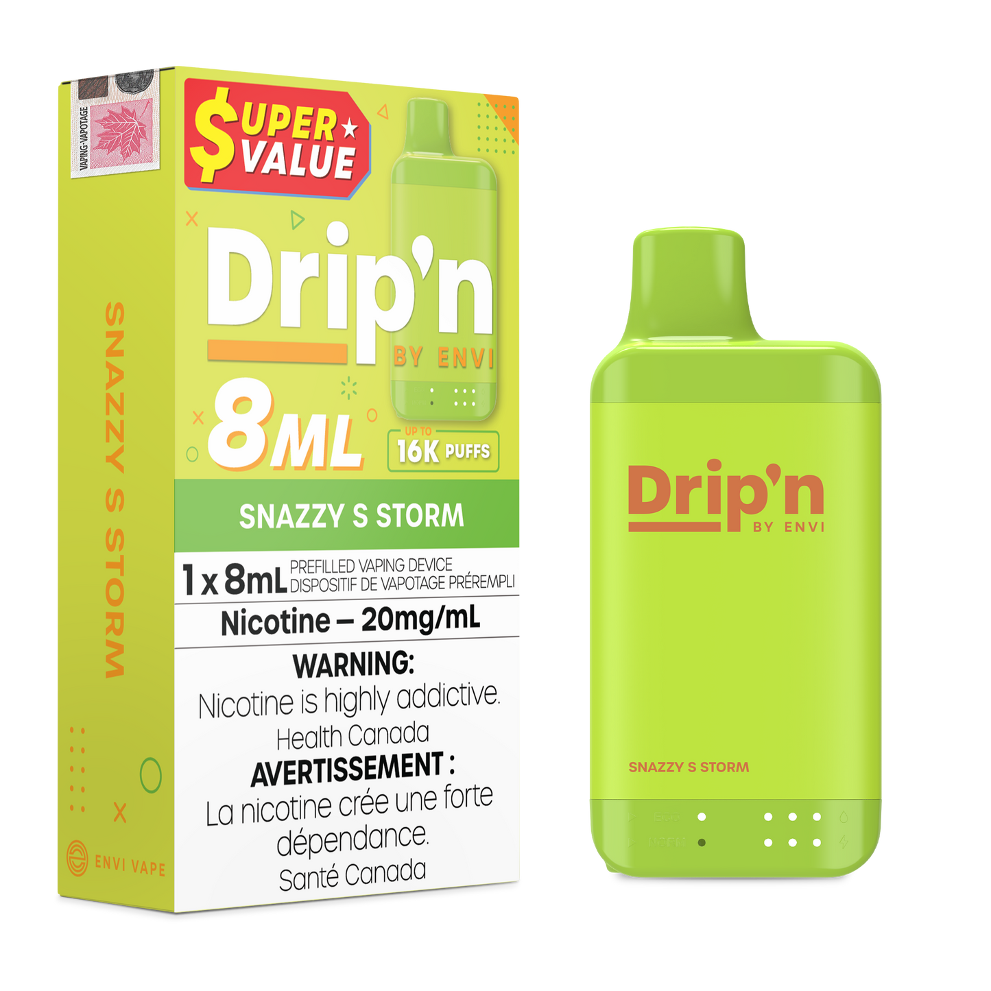 DRIP'N BY ENVI 8ML 16K PUFFS (EXCISE AB)