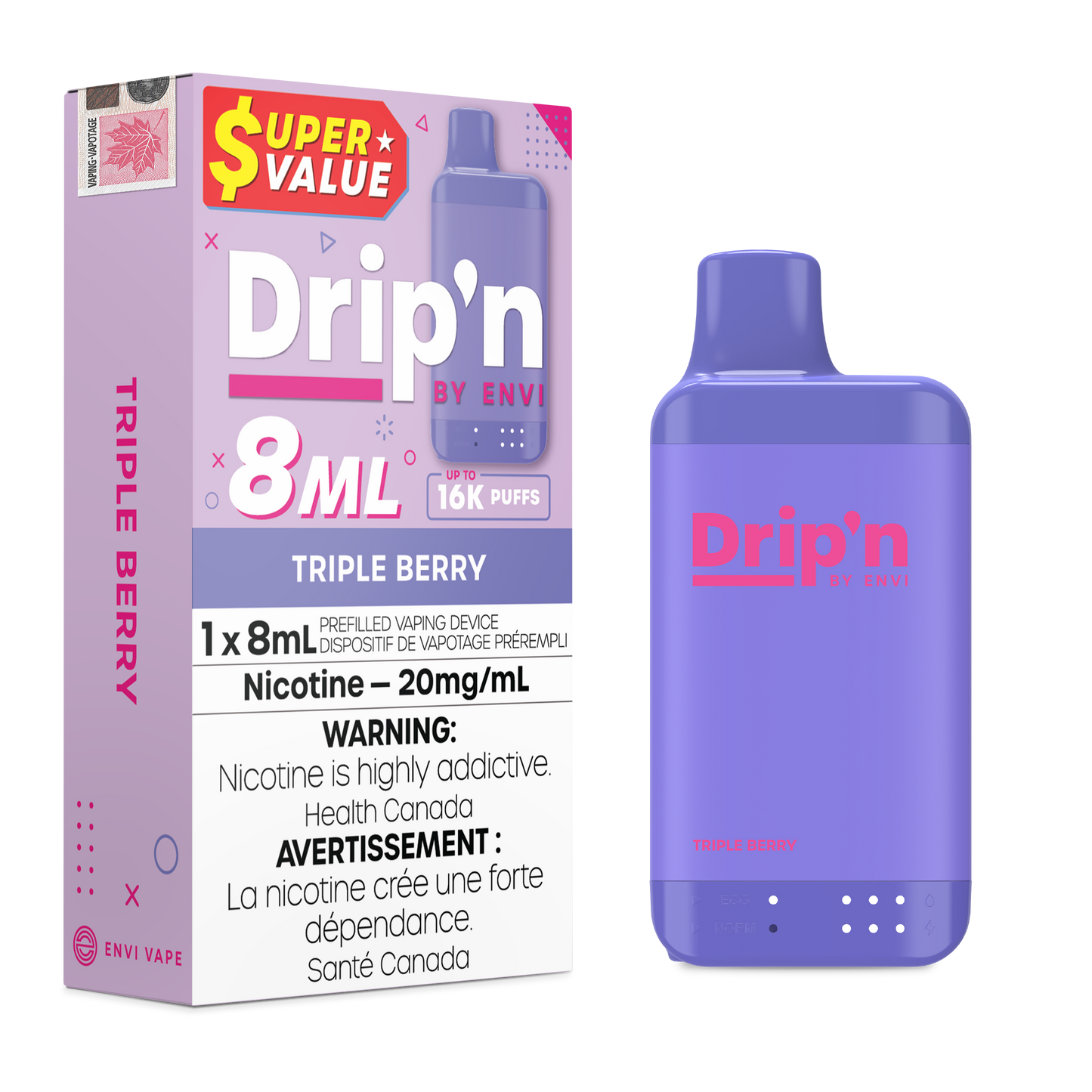 DRIP'N BY ENVI 8ML 16K PUFFS (EXCISE AB)