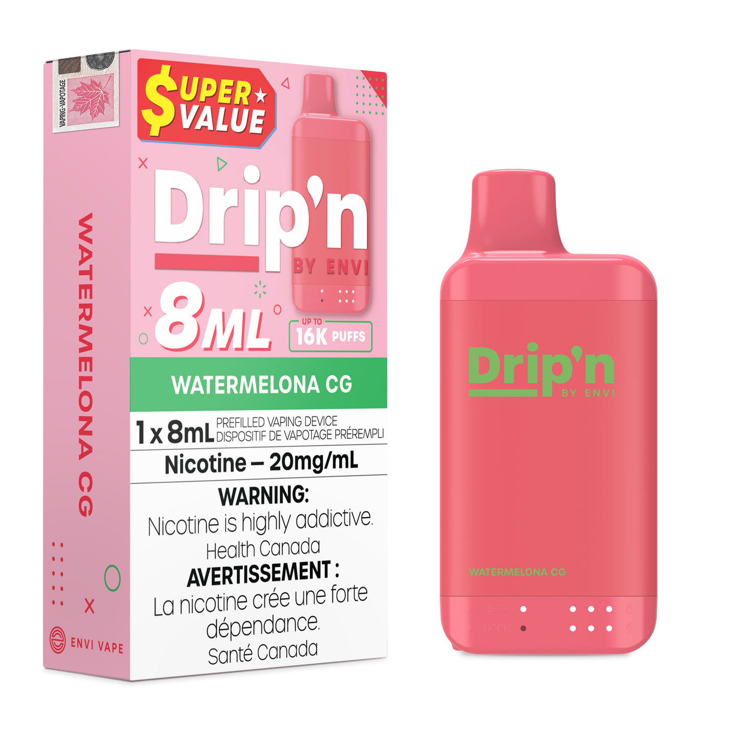 DRIP'N BY ENVI 8ML 16K PUFFS (EXCISE AB)