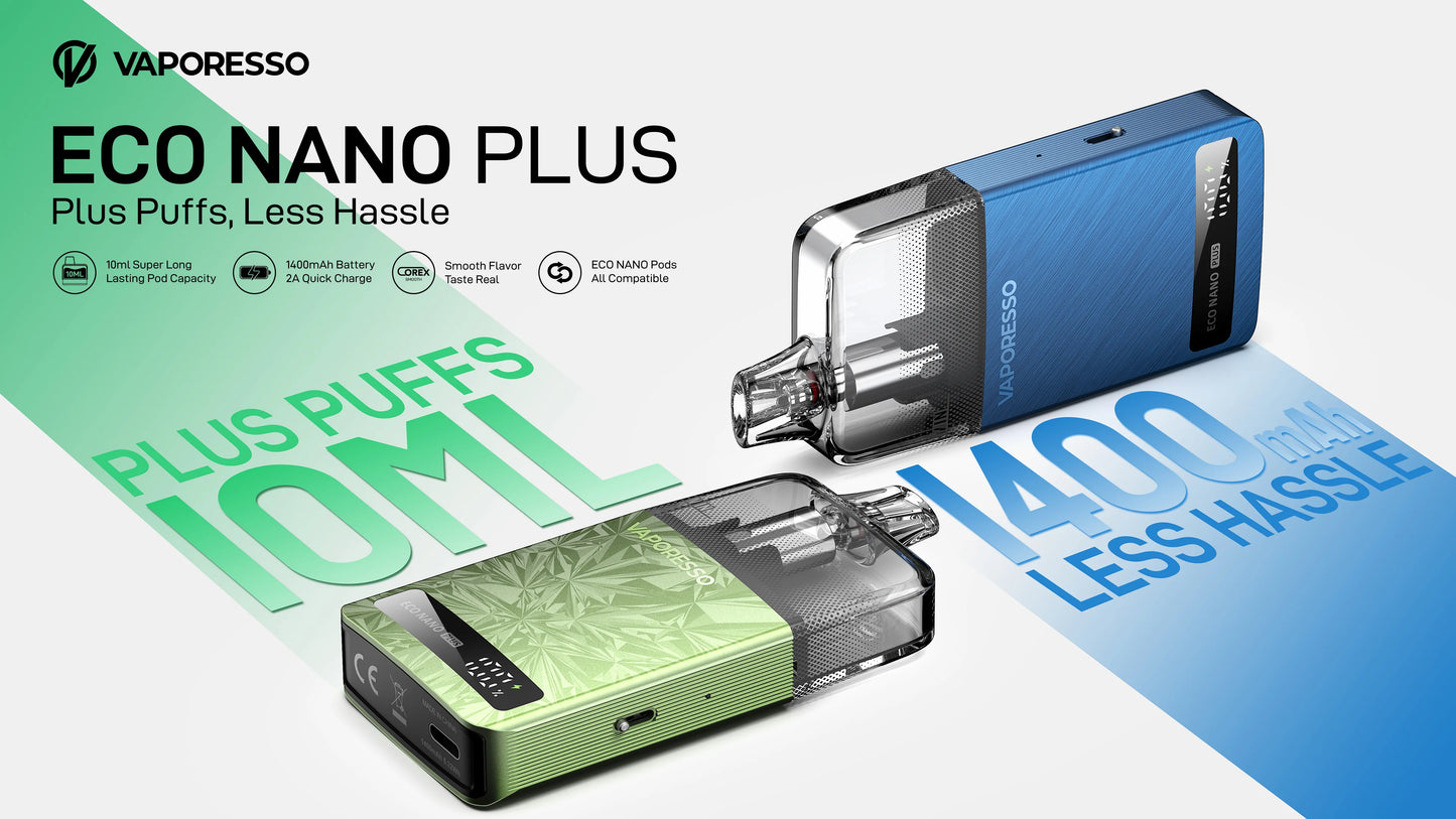 VAPORESSO ECO NANO PLUS OPEN POD KIT 10ML [CRC