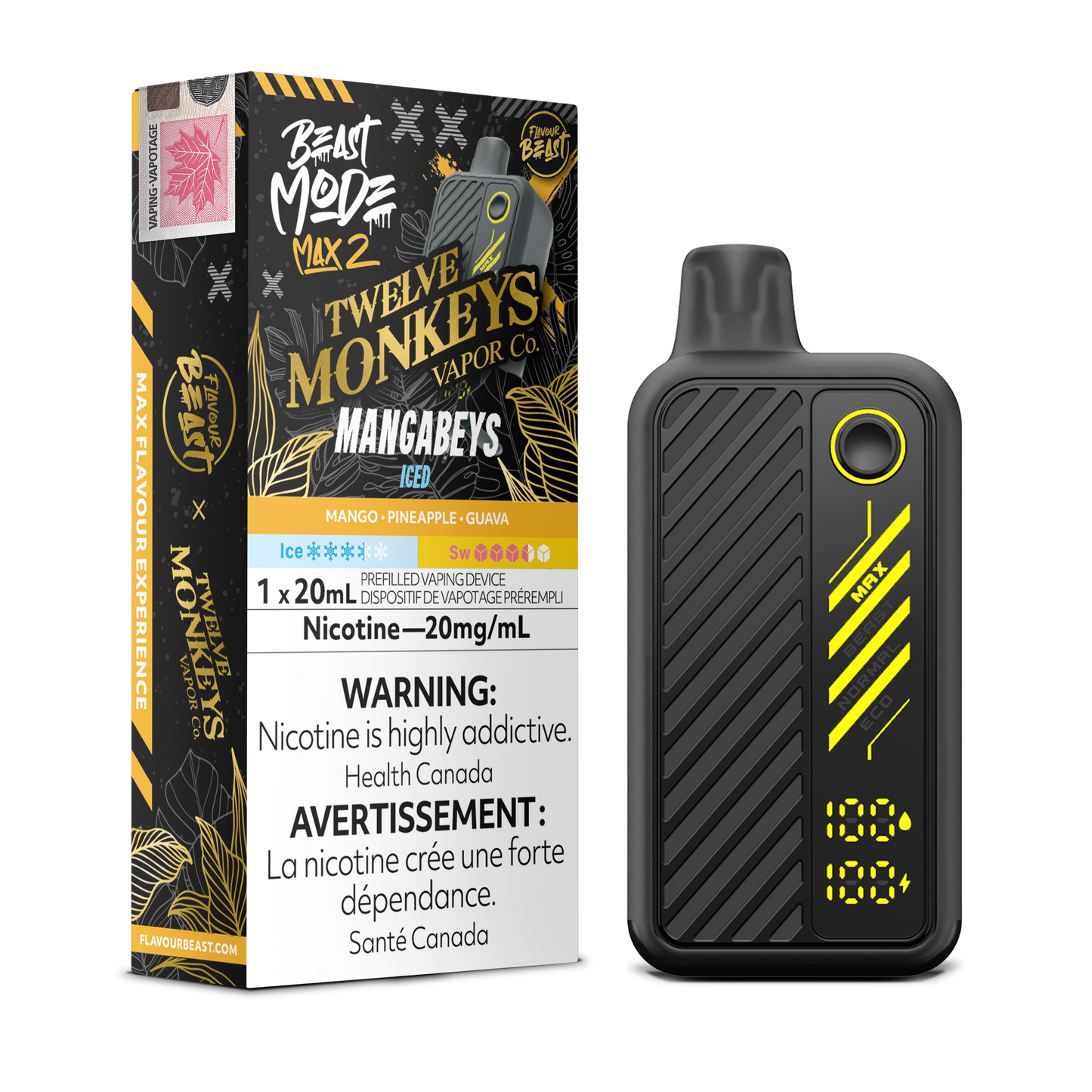 FLAVOUR BEAST MODE MAX 2 TWELVE MONKEYS 50K PUFFS (EXCISE AB)