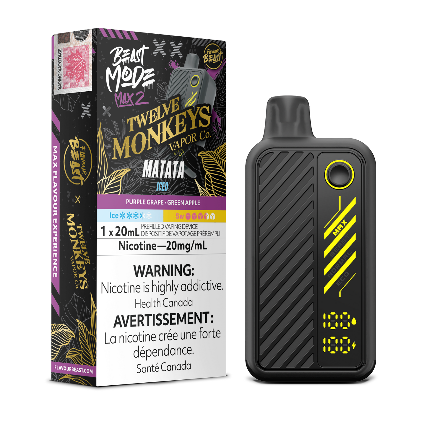 FLAVOUR BEAST MODE MAX 2 TWELVE MONKEYS 50K PUFFS (EXCISE AB)