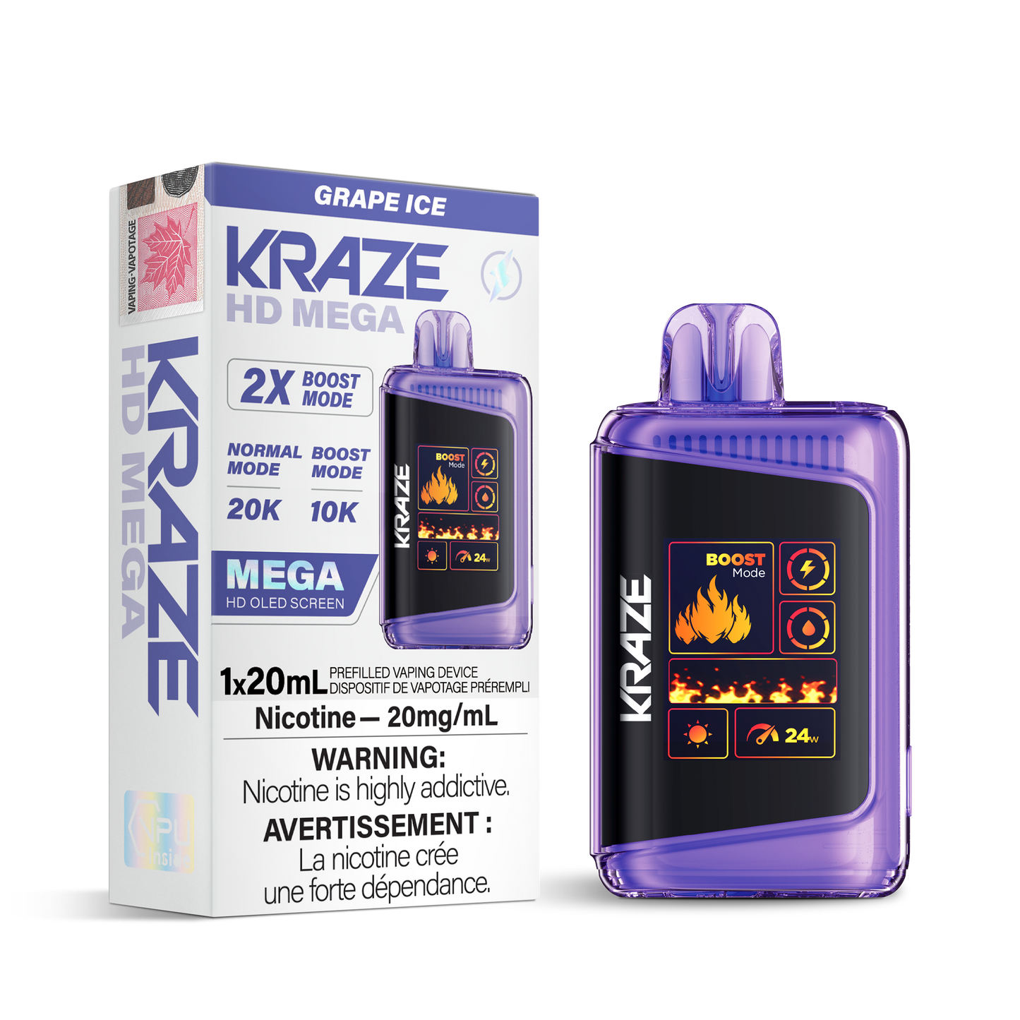 KRAZE HD MEGA 20K PUFFS