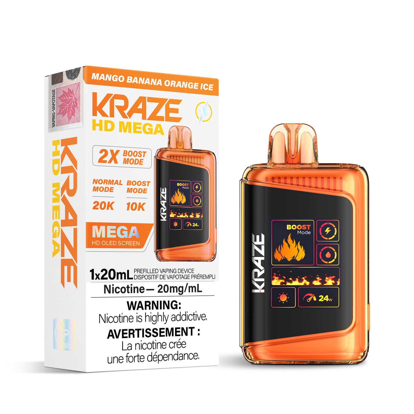 KRAZE HD MEGA 20K PUFFS