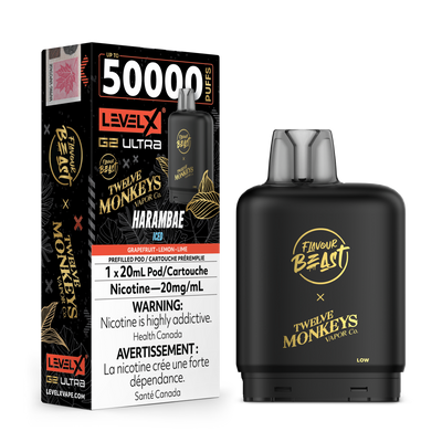 LEVEL X G2 ULTRA TWELVE MONKEYS BLENDS 50K PUFFS (EXCISE AB)