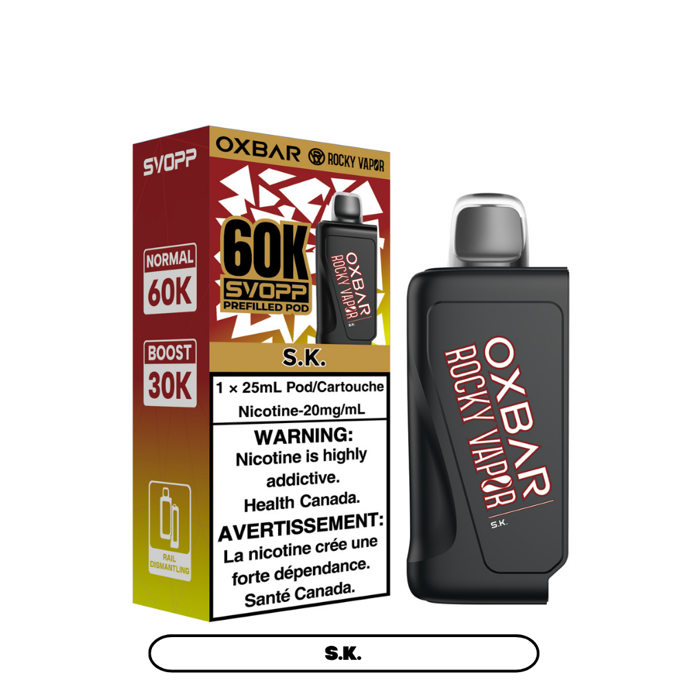SVOPP ROCKY VAPOR OXBAR PODS 60K PUFFS (EXICSE AB)