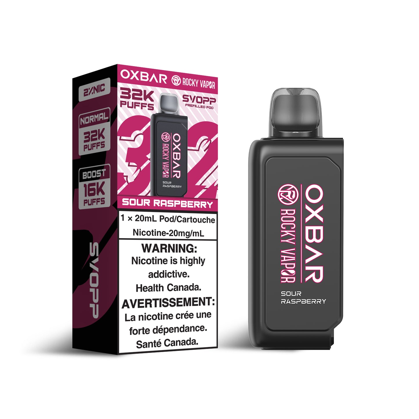 SVOPP PODS ROCKY VAPOR OXBAR 32K PUFFS