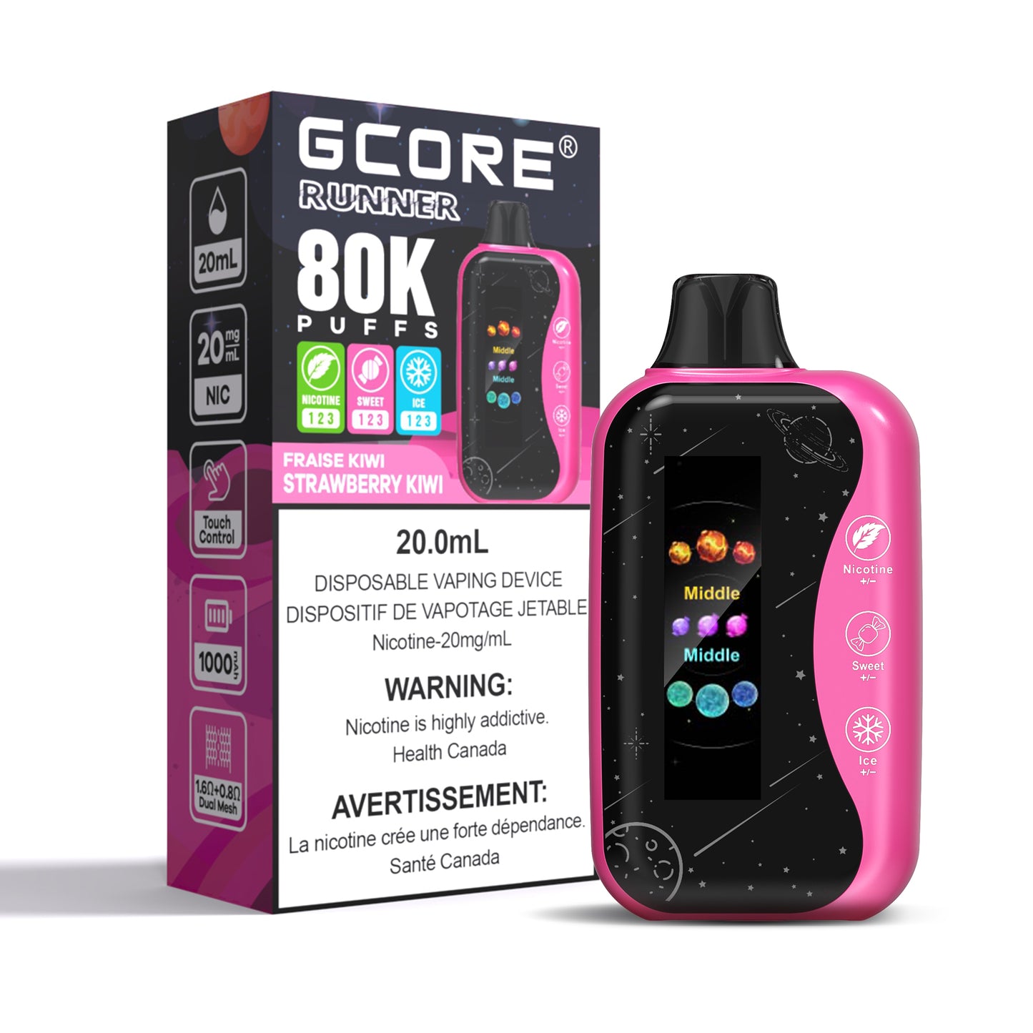 GCORE RUNNER 80K PUFFS (EXCISE AB)