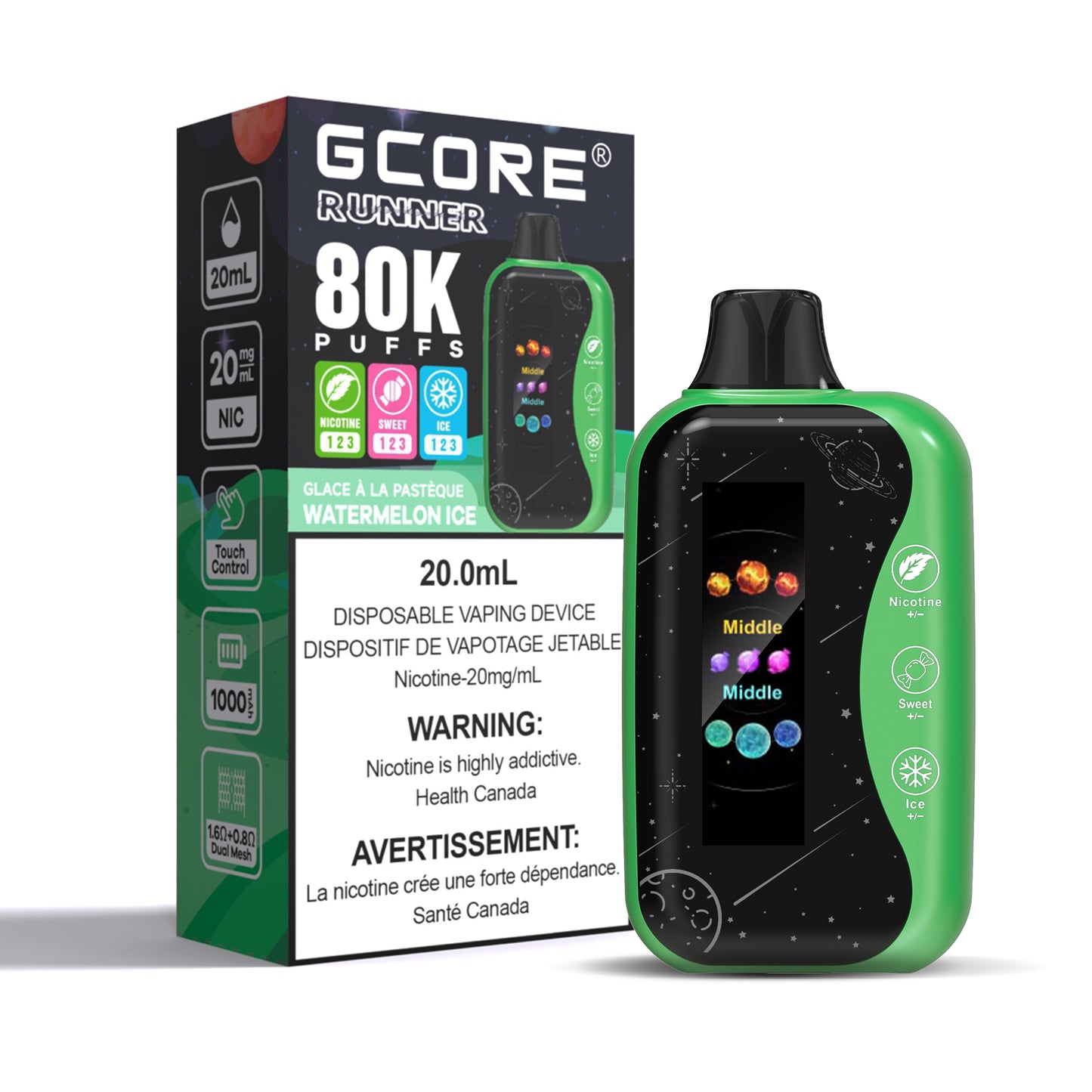 GCORE RUNNER 80K PUFFS (EXCISE AB)