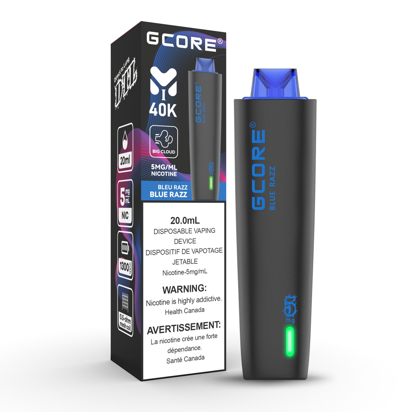 GCORE HOOKAH 40K PUFFS (EXCISE AB)