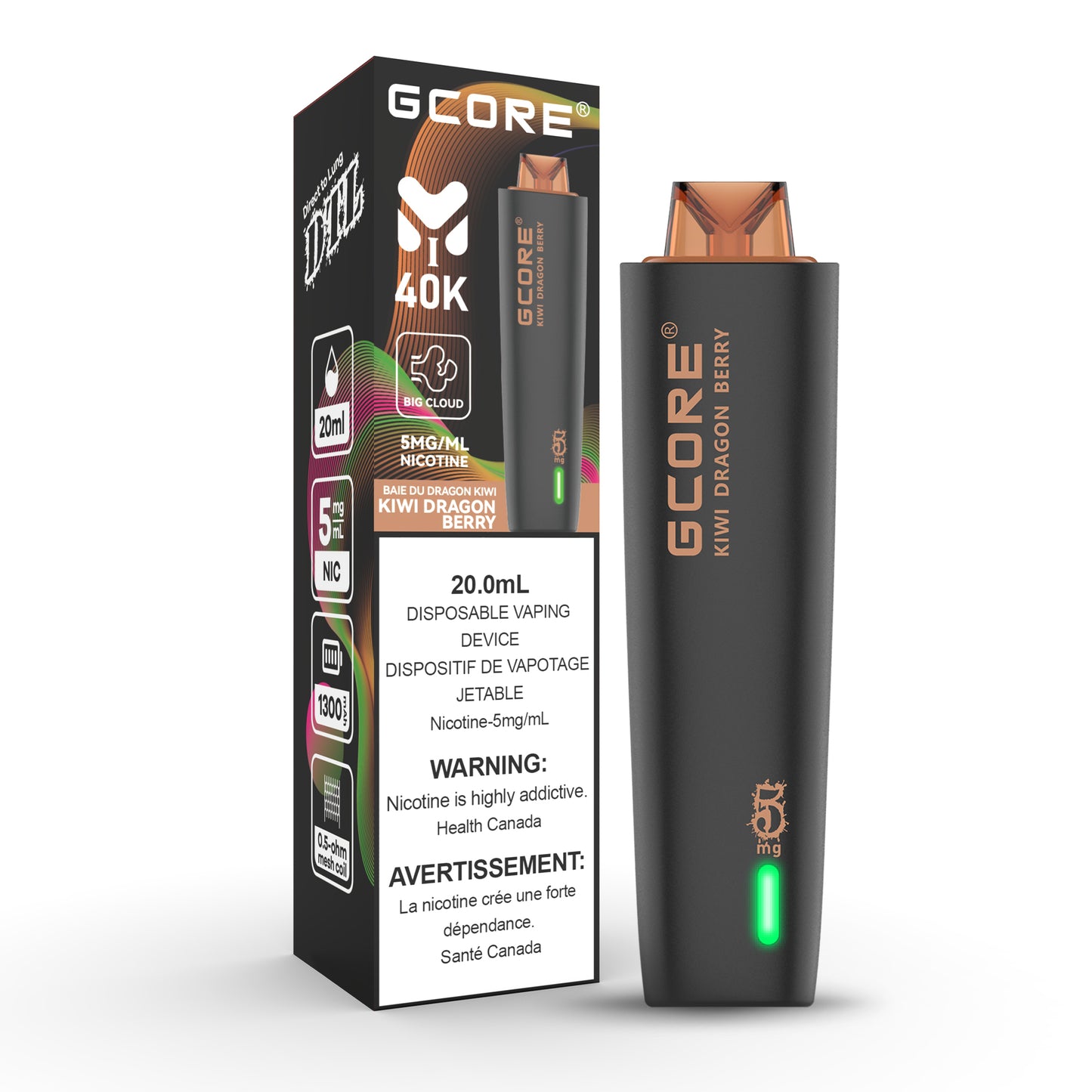 GCORE HOOKAH 40K PUFFS (EXCISE AB)