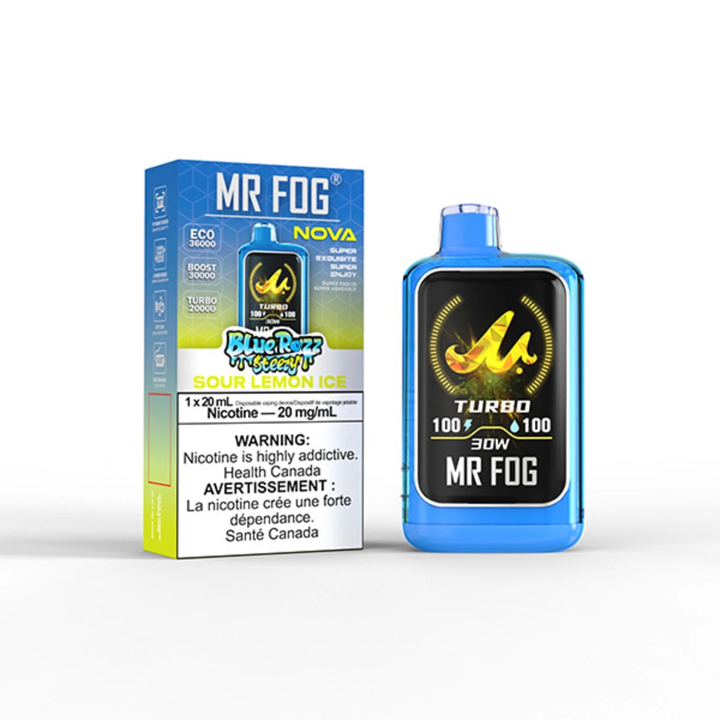 MR FOG NOVA BLUE RAZZ STEEZY 36K PUFFS (EXCISE AB)
