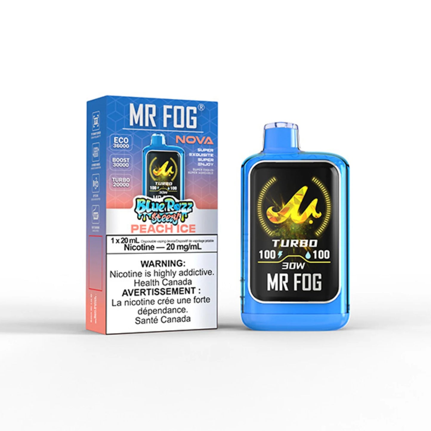 MR FOG NOVA BLUE RAZZ STEEZY 36K PUFFS (EXCISE AB)