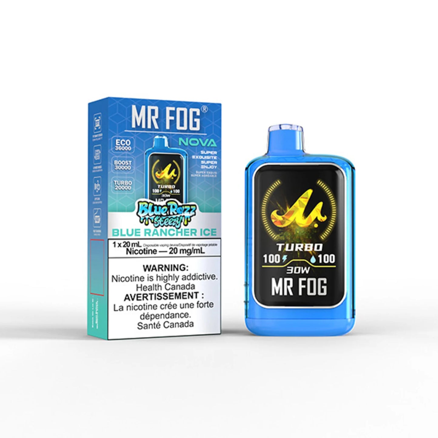 MR FOG NOVA BLUE RAZZ STEEZY 36K PUFFS (EXCISE AB)