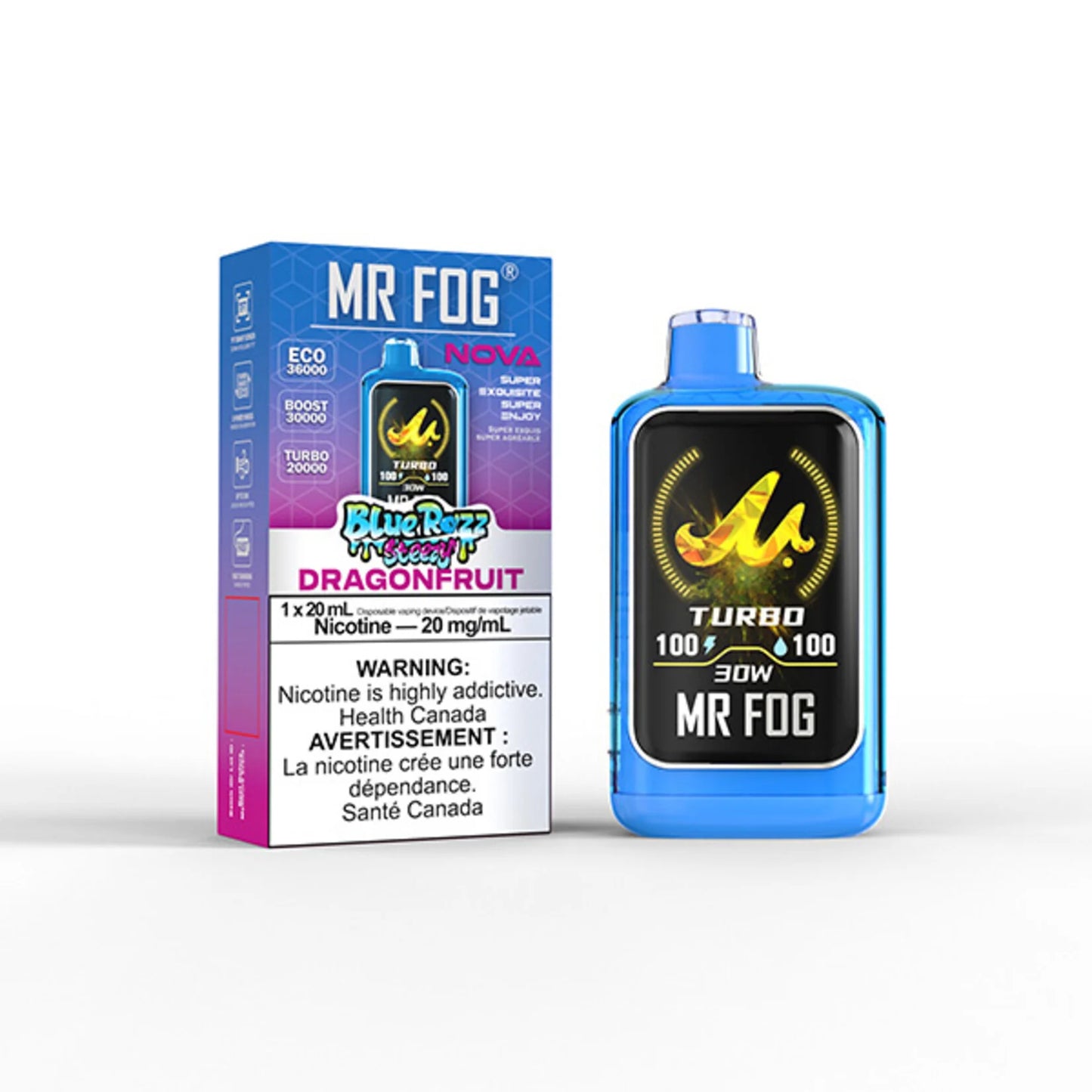 MR FOG NOVA BLUE RAZZ STEEZY 36K PUFFS (EXCISE AB)