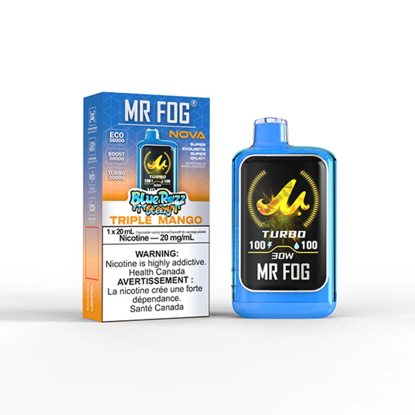 MR FOG NOVA BLUE RAZZ STEEZY 36K PUFFS (EXCISE AB)