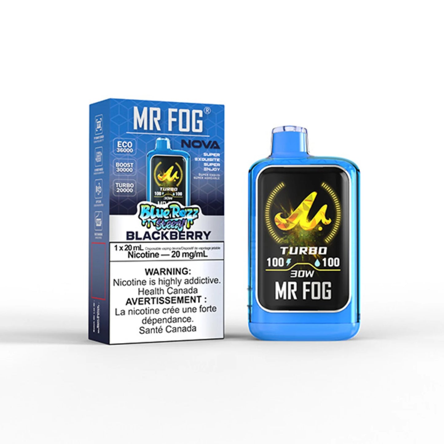 MR FOG NOVA BLUE RAZZ STEEZY 36K PUFFS (EXCISE AB)