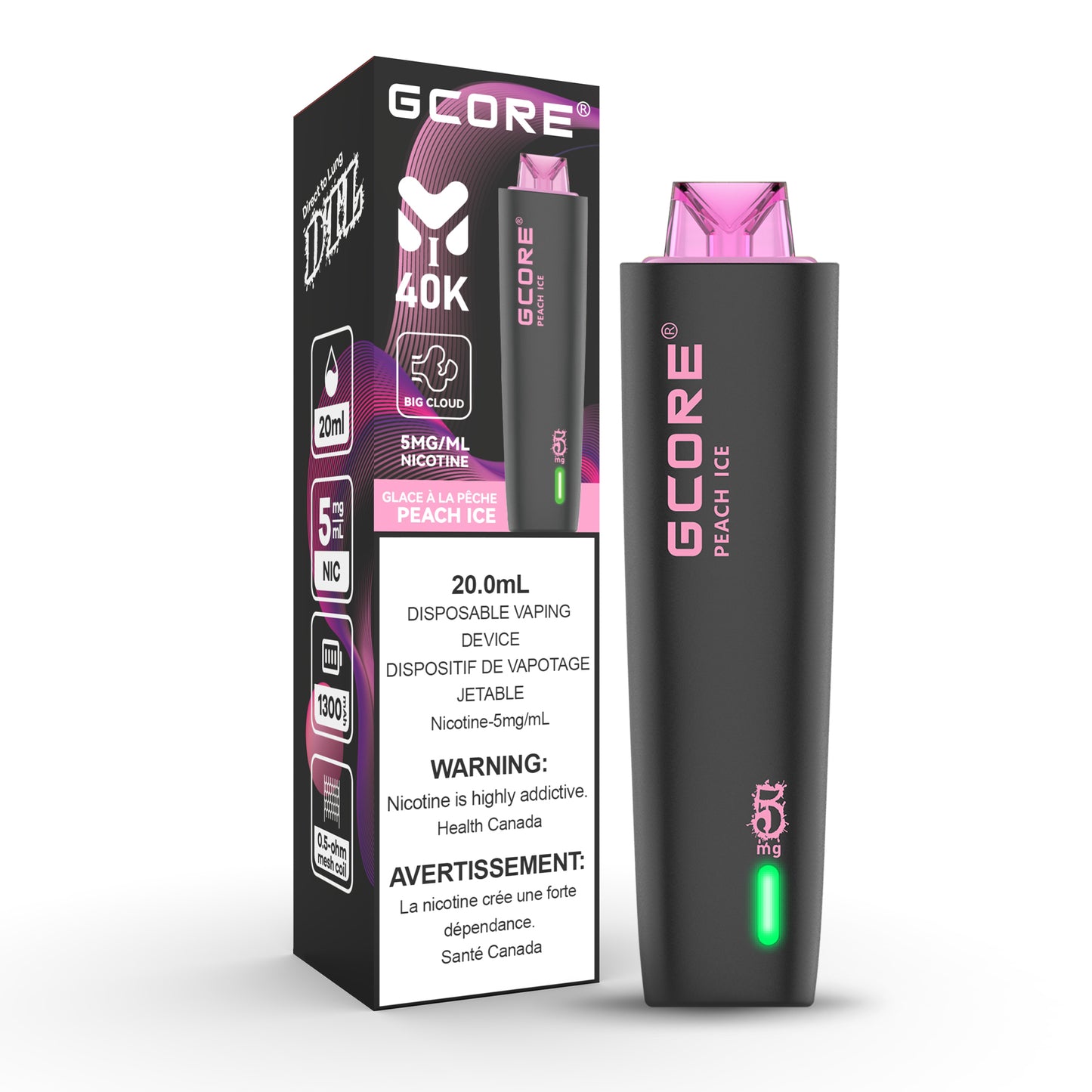GCORE HOOKAH 40K PUFFS (EXCISE AB)