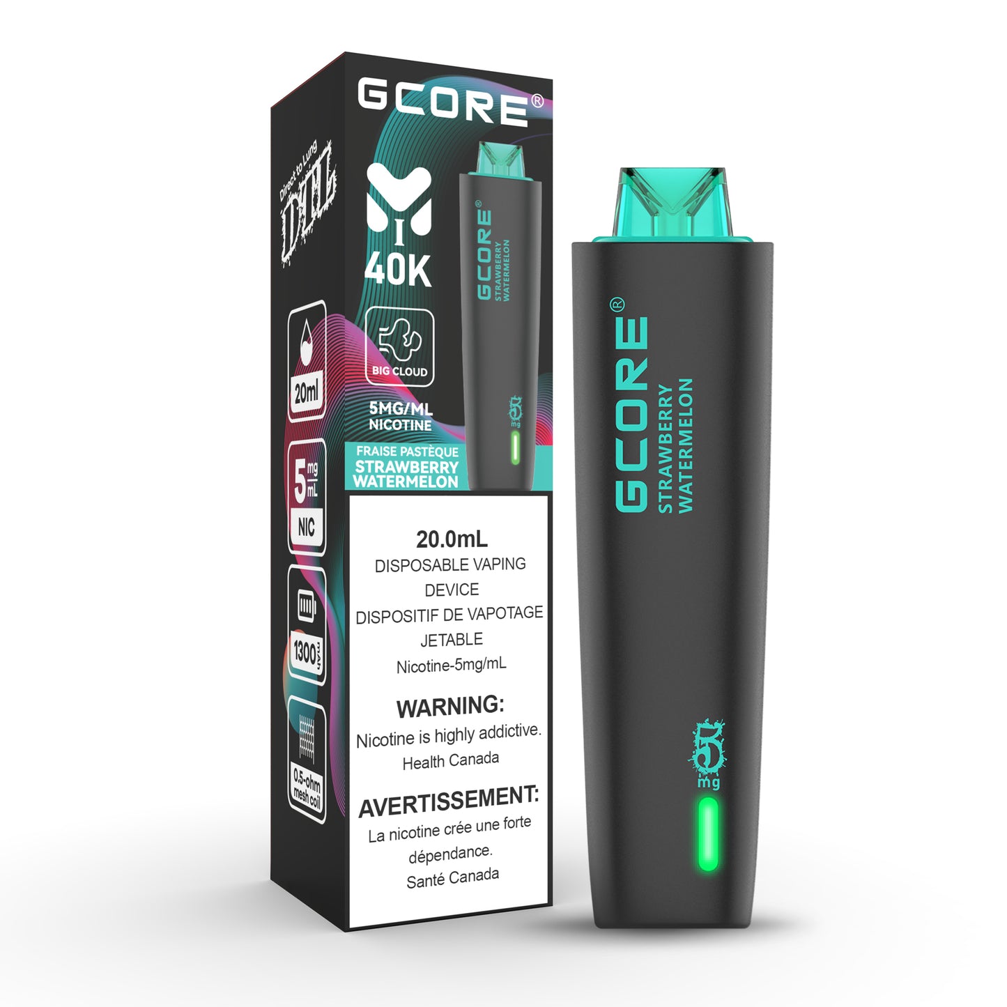 GCORE HOOKAH 40K PUFFS (EXCISE AB)