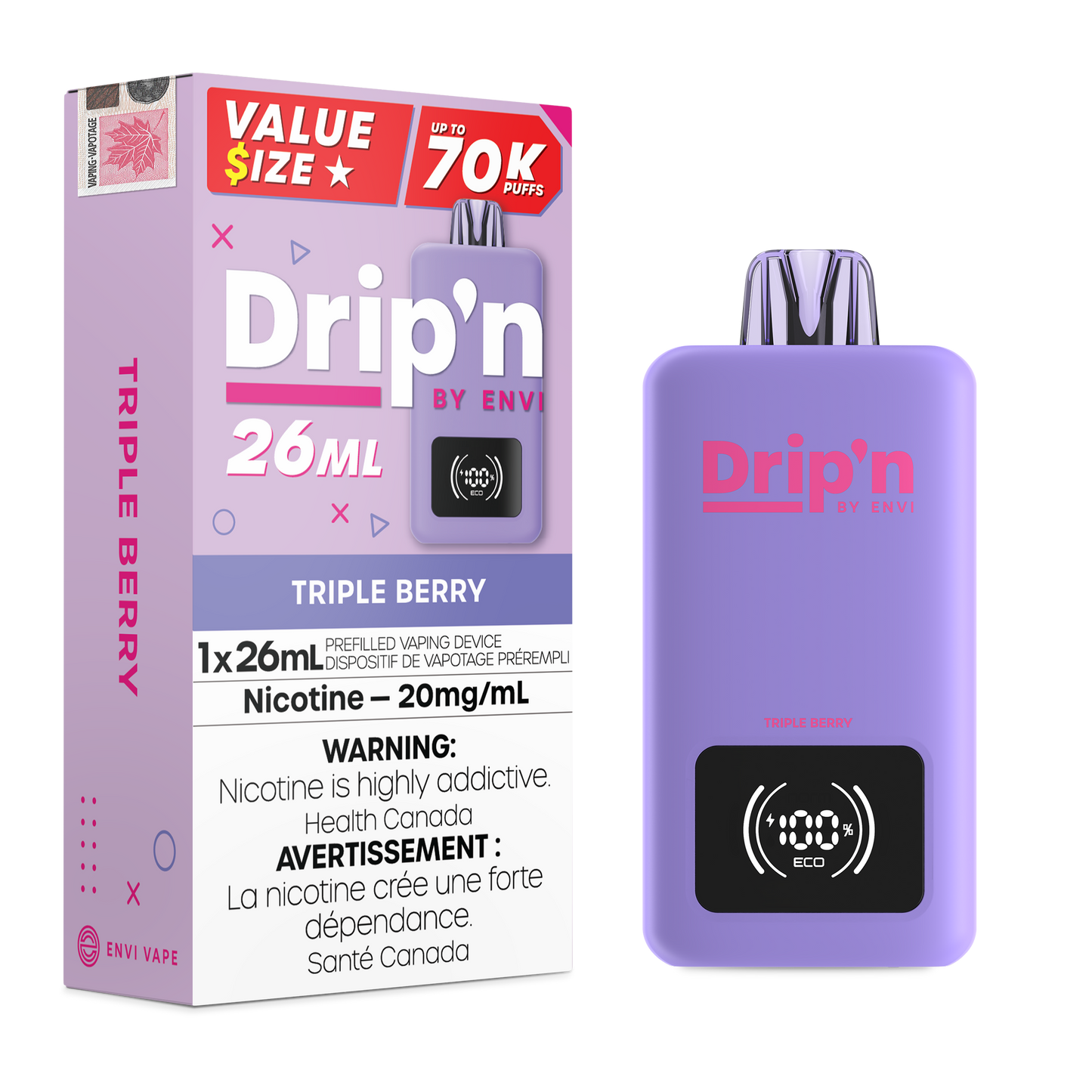 DRIP'N BY ENVI 26ML 70K PUFFS (EXCISE AB)