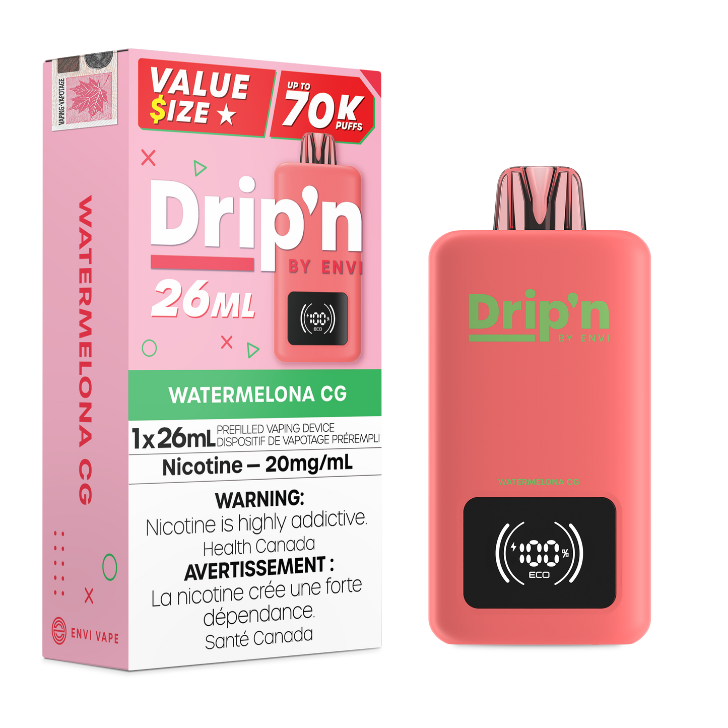 DRIP'N BY ENVI 26ML 70K PUFFS (EXCISE AB)
