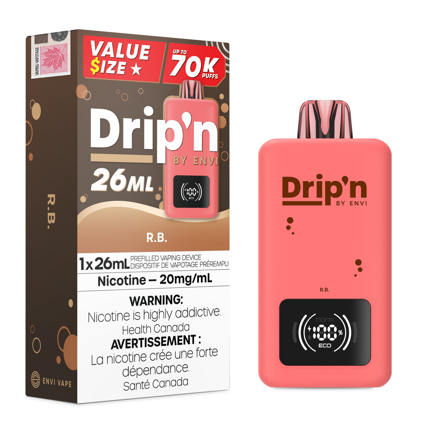 DRIP'N BY ENVI 26ML 70K PUFFS (EXCISE AB)