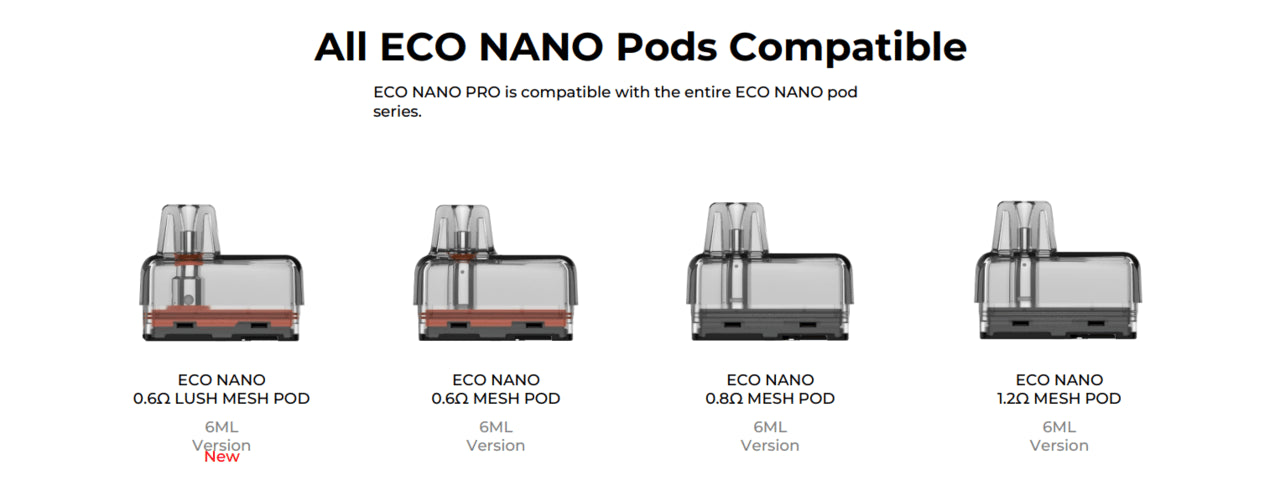 VAPORESSO ECO NANO PRO OPEN POD KIT 6ML [CRC VERSION]
