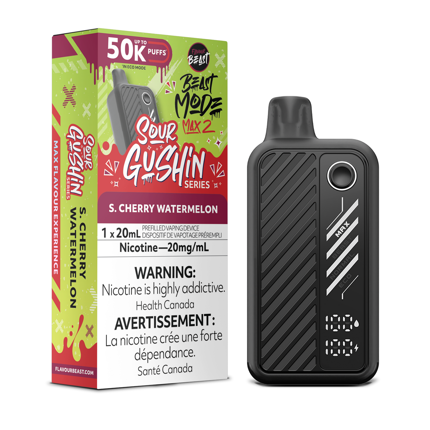 FLAVOUR BEAST MODE MAX2 SOUR GUSHIN 50K PUFFS (EXCISE AB)