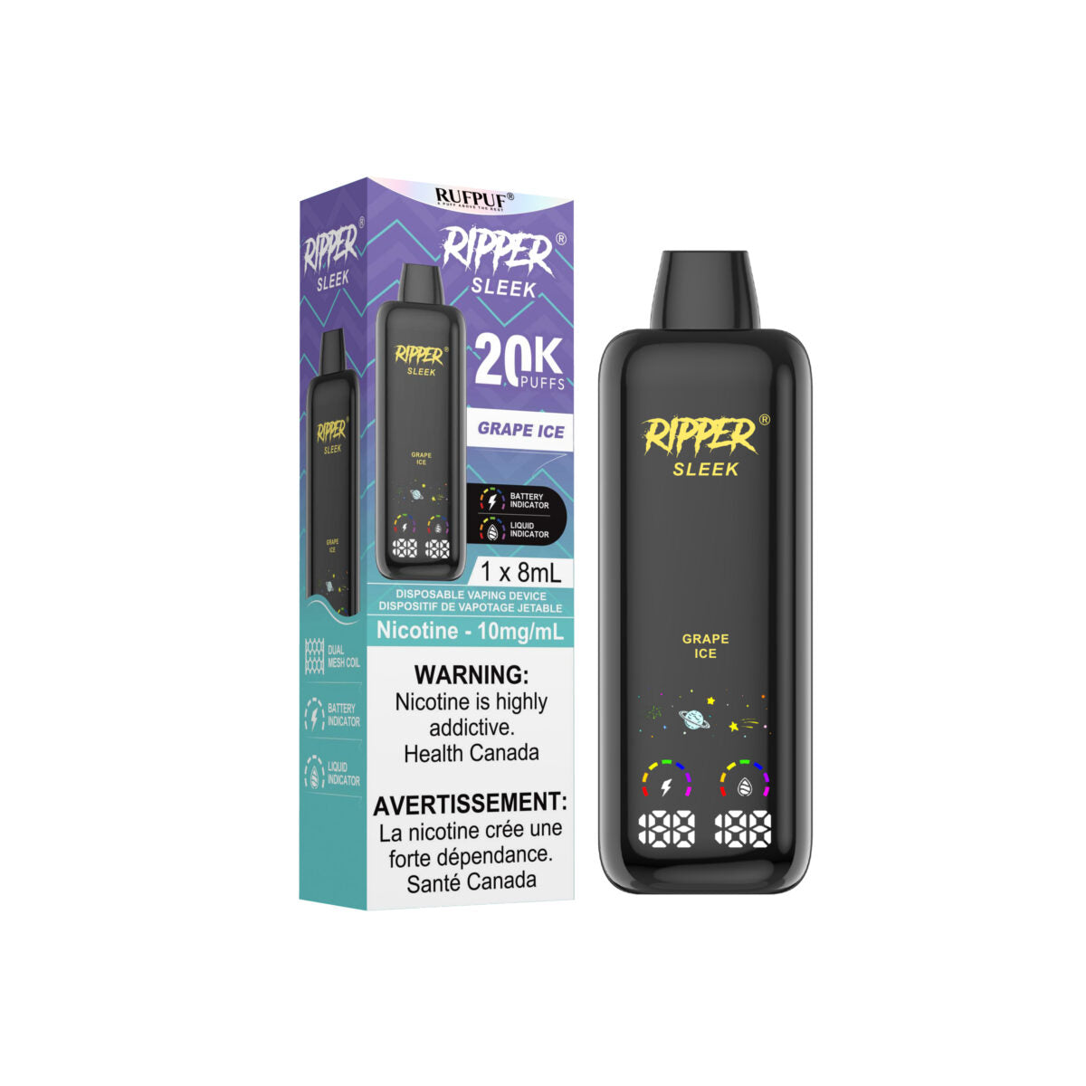 RIPPER SLEEK 20K PUFFS 10MG/ML